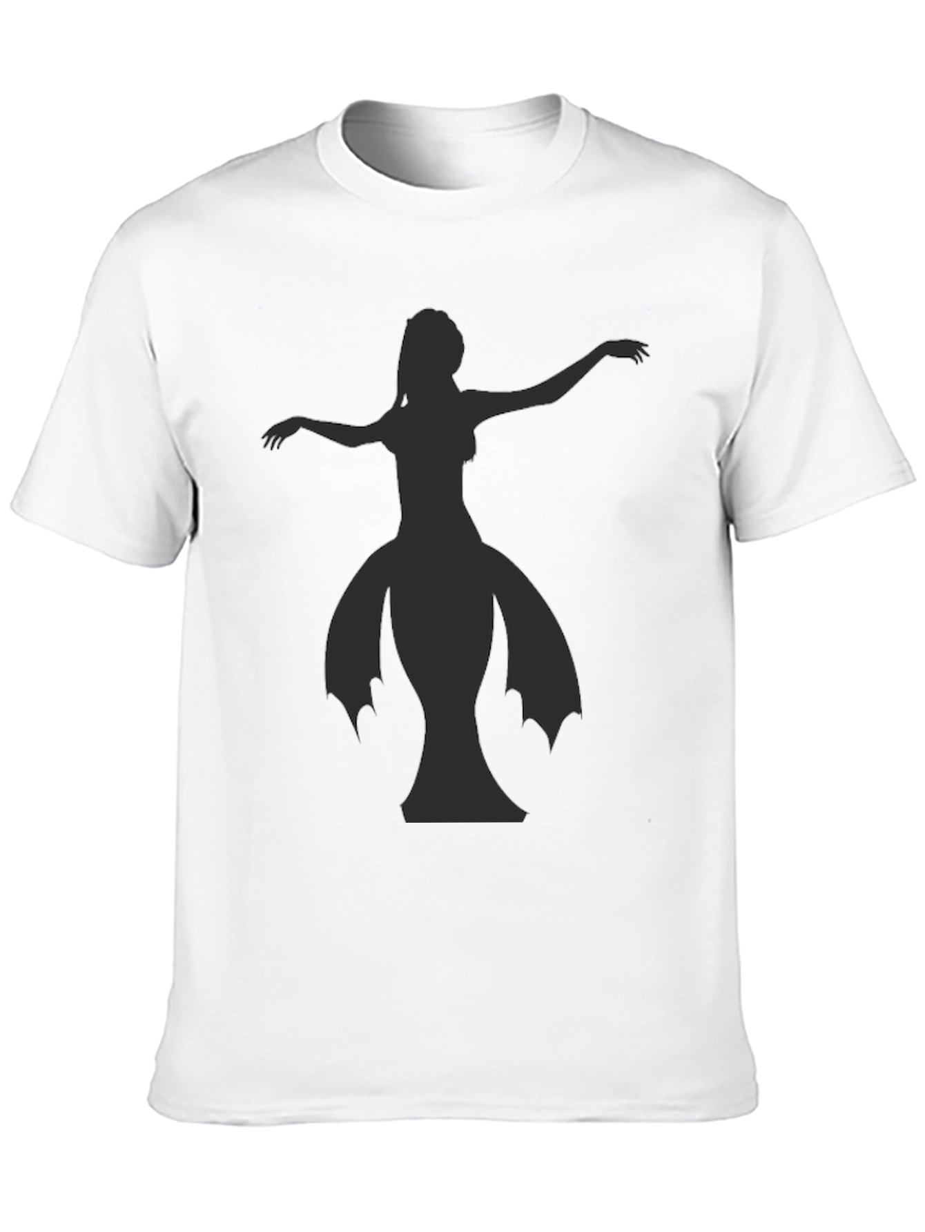 Black Elegant Black T-Shirt with Dancer Silhouette view 10