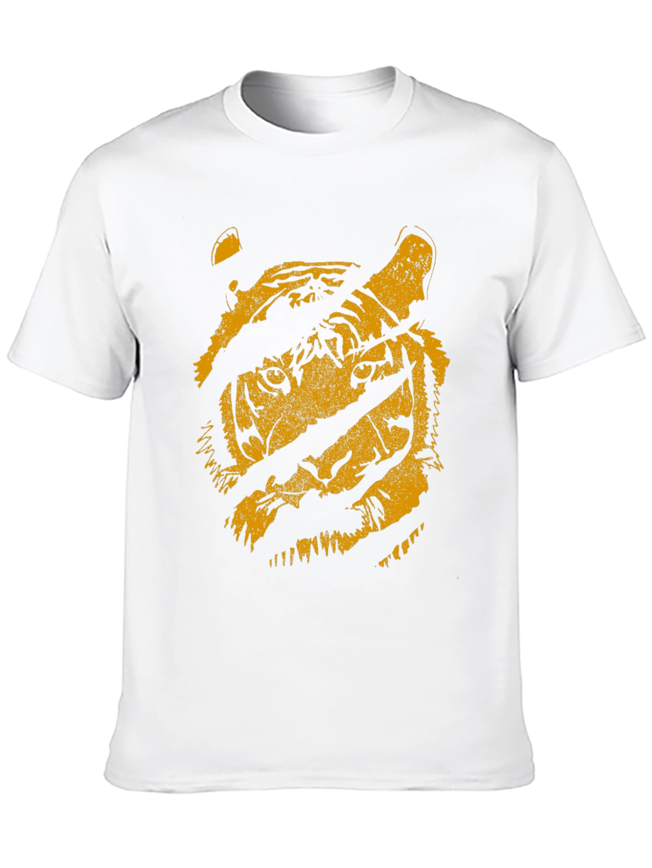 Black Men's Black Tiger Graphic T-Shirt view 10