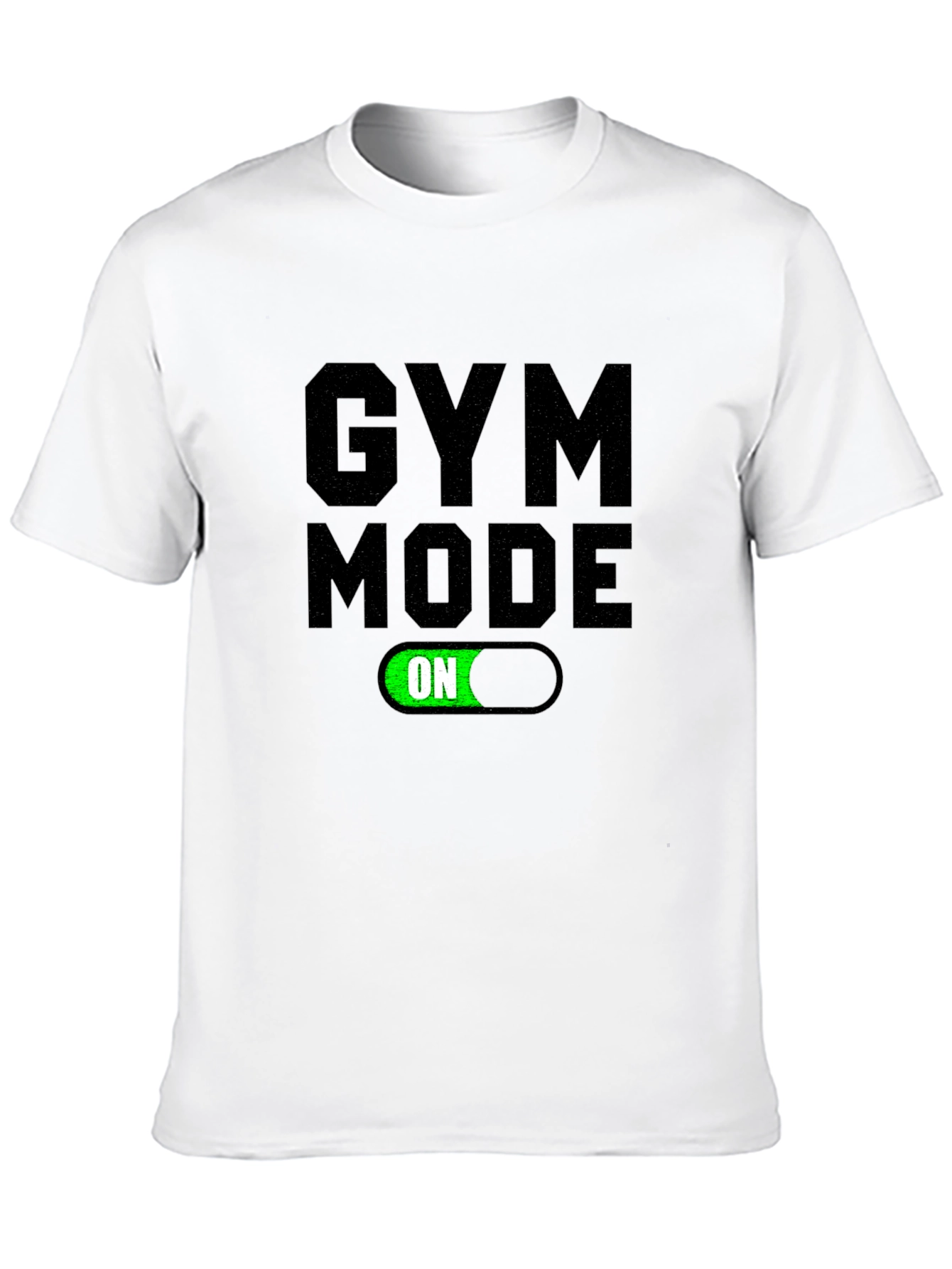 Black Gym Mode On T-Shirt - Fitness Apparel view 10