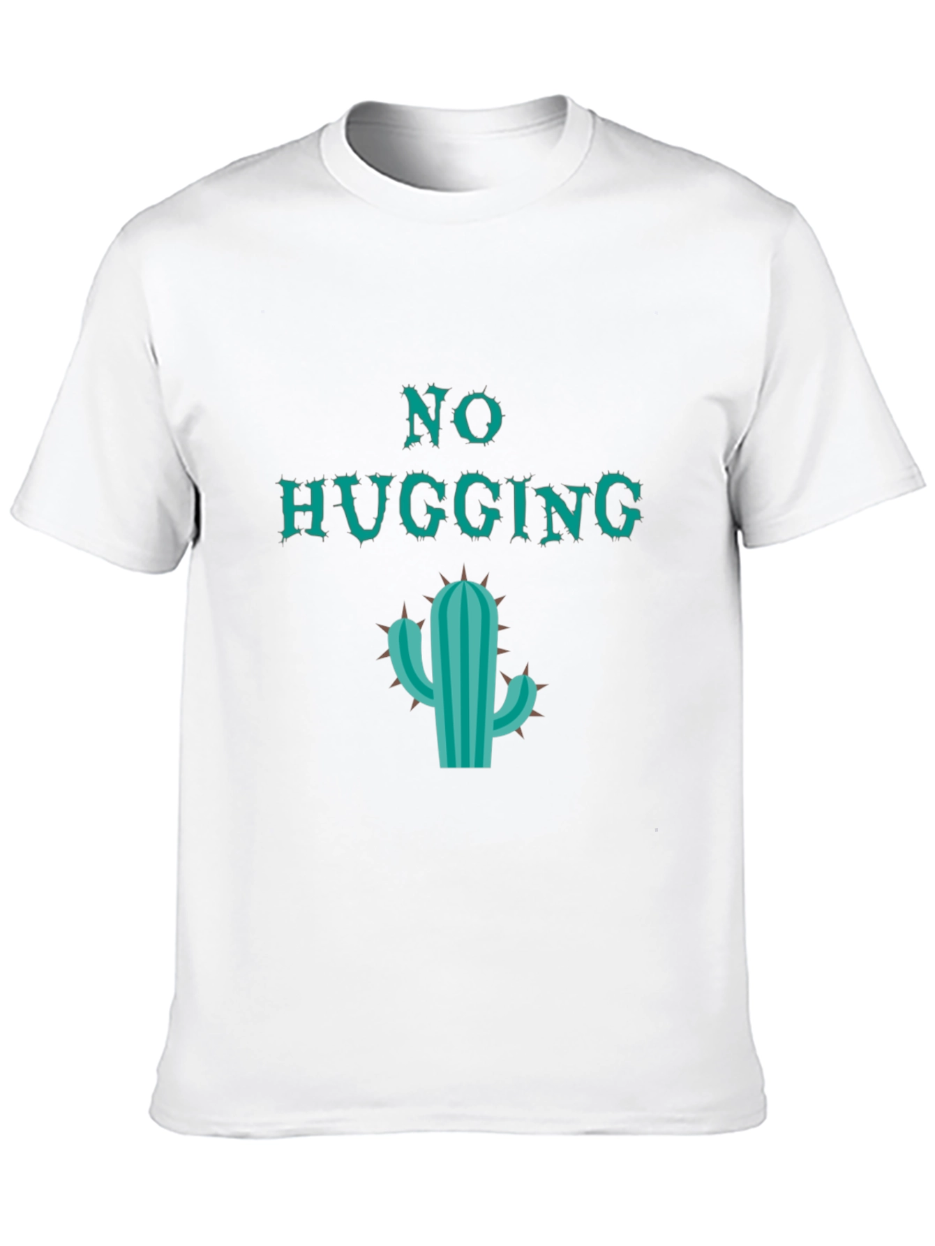 Black No Hugging Cactus Graphic Tee - Sarcastic Humor Shirt view 10