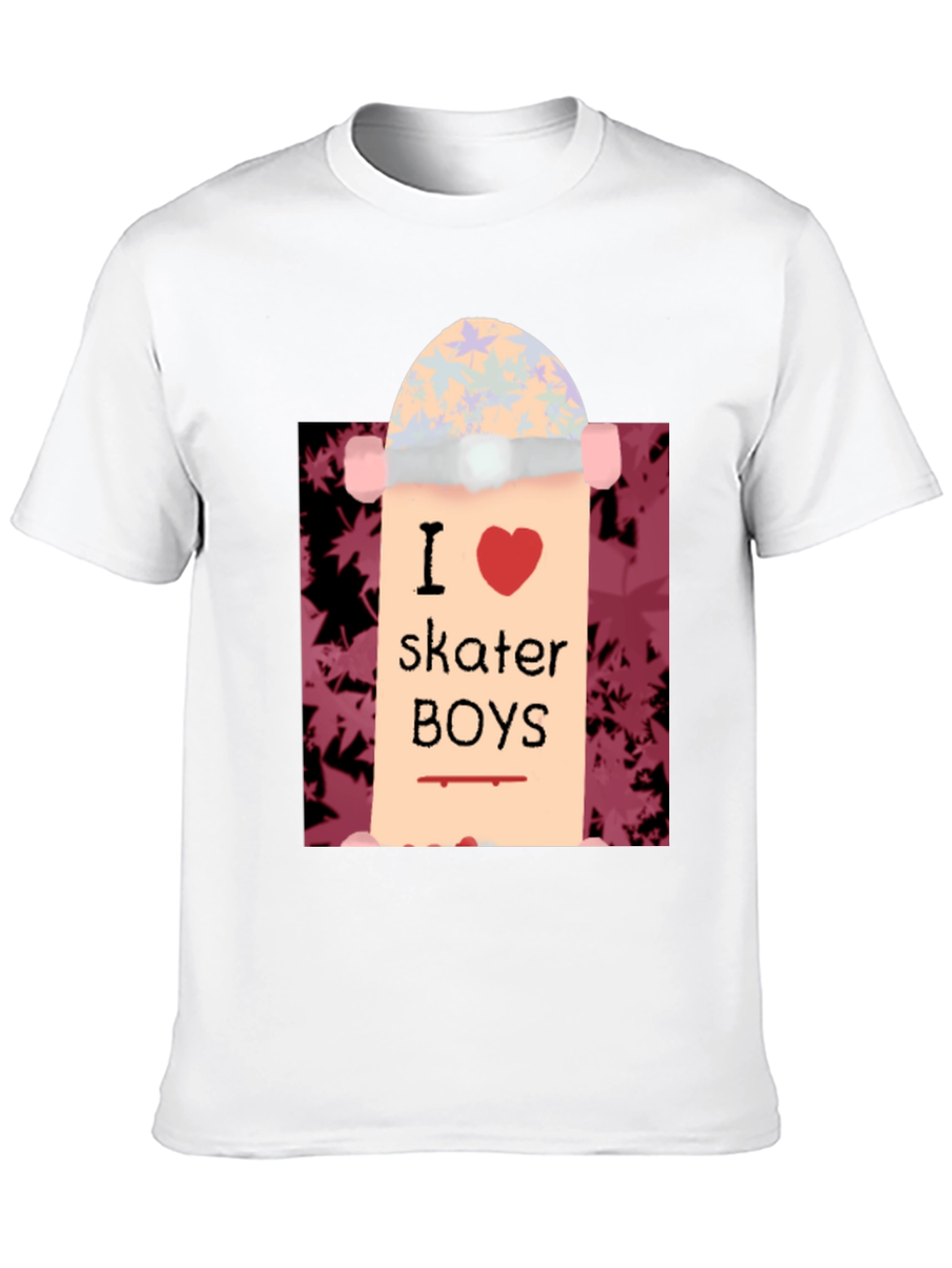 Black I Love Skater Boys T-Shirt | Unique Skateboard Tee view 10
