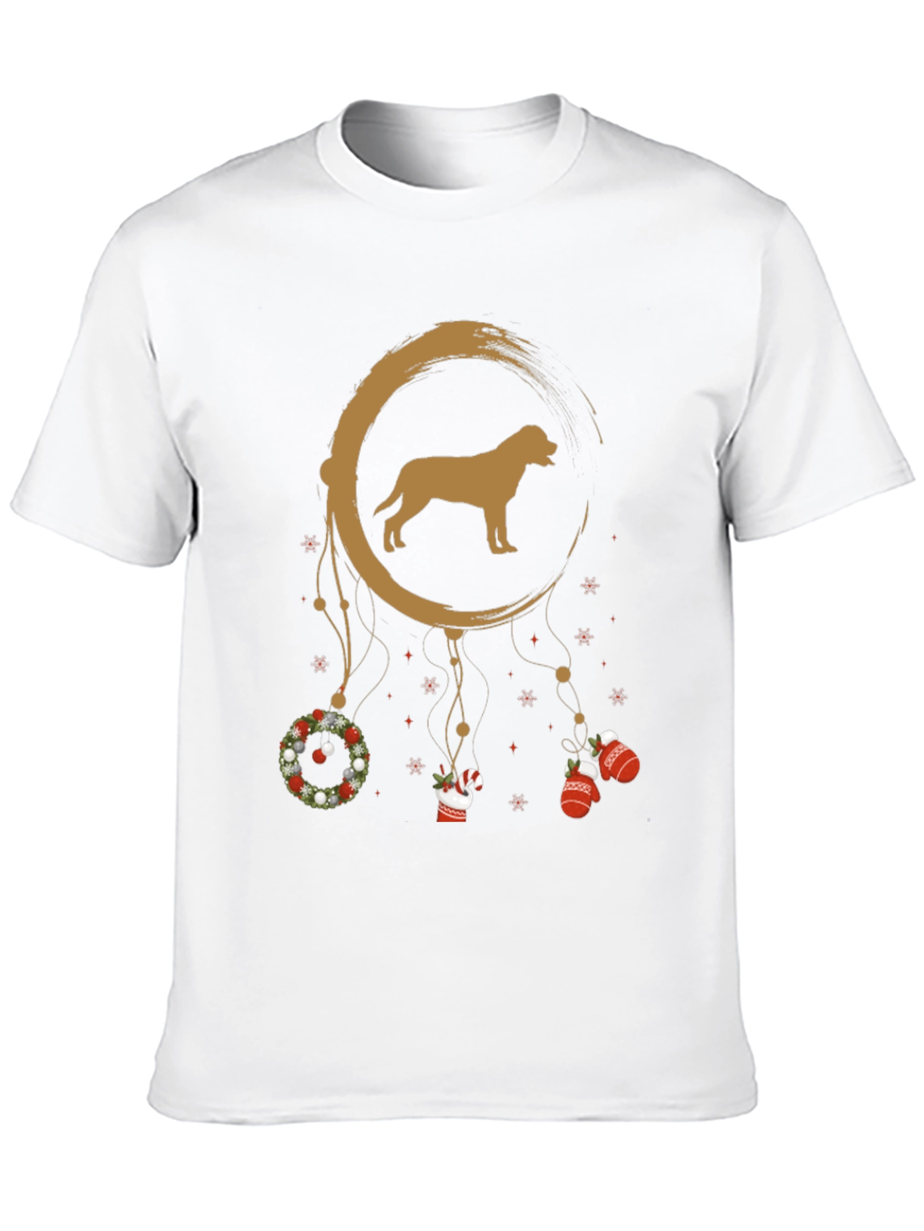 Black Dog Dreamcatcher Christmas T-Shirt view 10