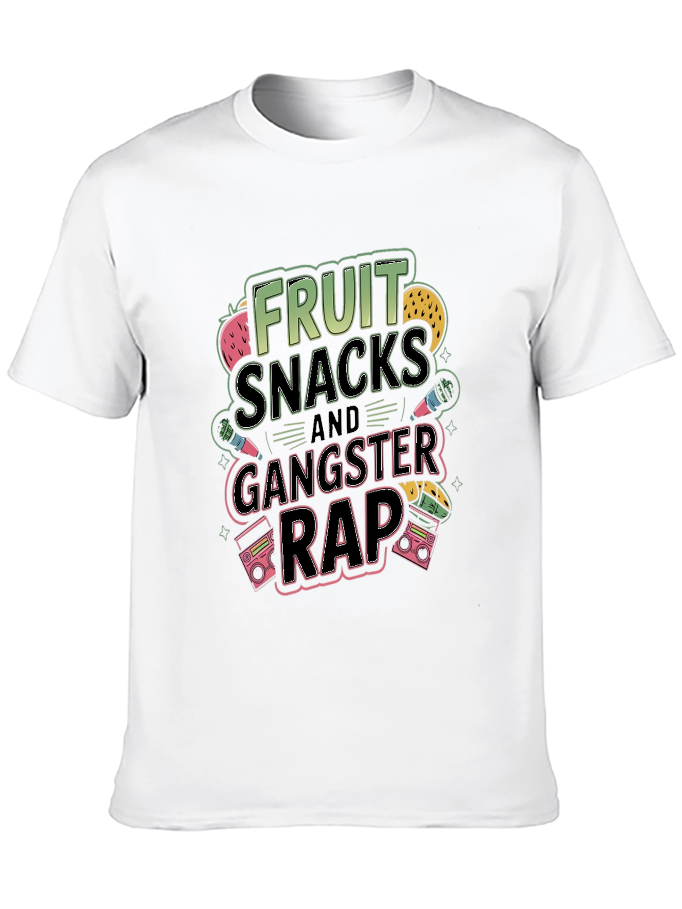 Black Fruit Snacks and Gangster Rap T-Shirt view 10