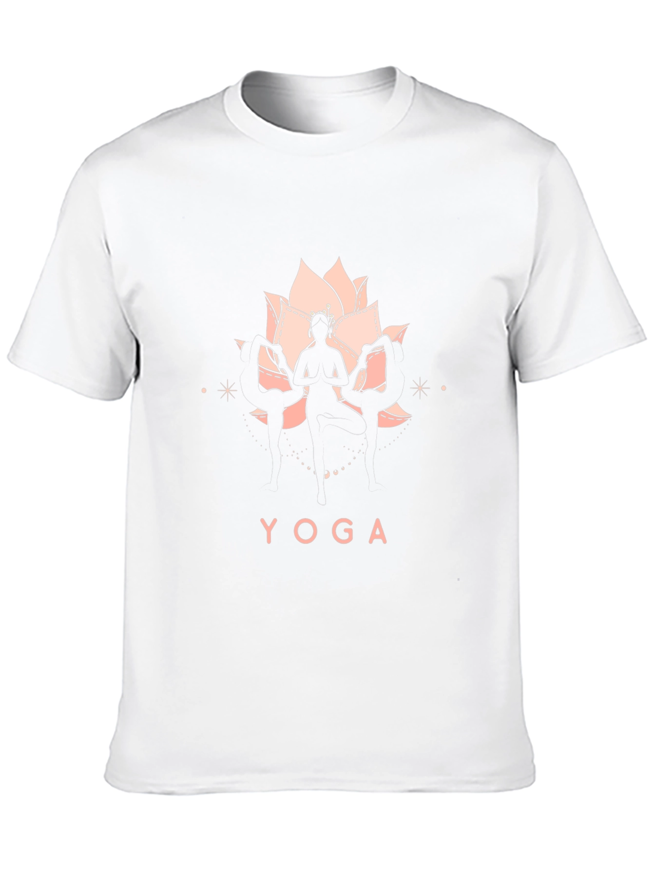 Black Yoga Graphic T-Shirt - Lotus Design view 10