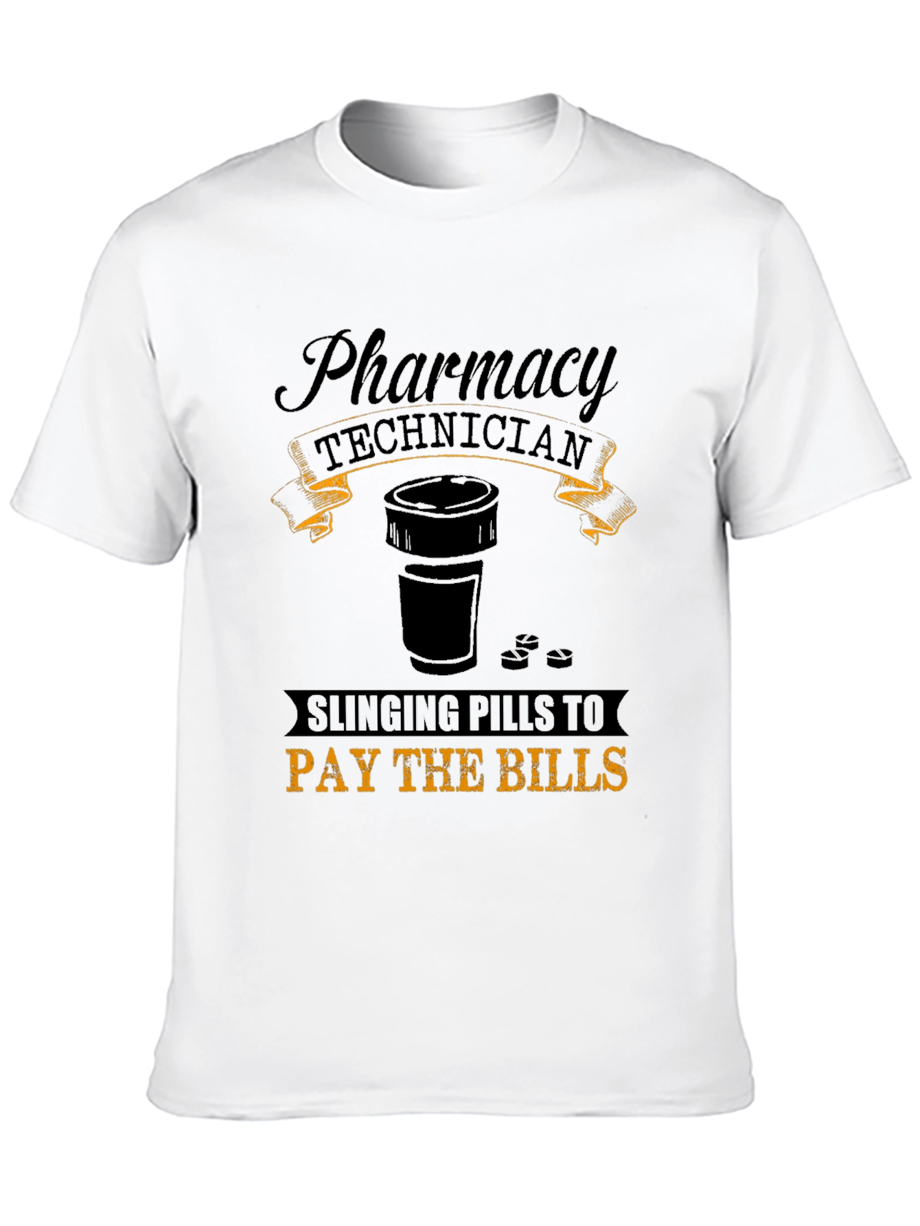 Black Pharmacy Technician Funny Graphic T-Shirt view 10