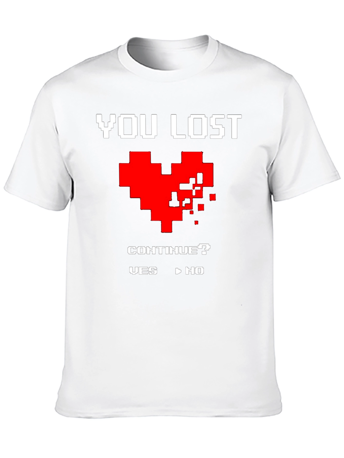 Black You Lost Heart Gamer T-Shirt view 10