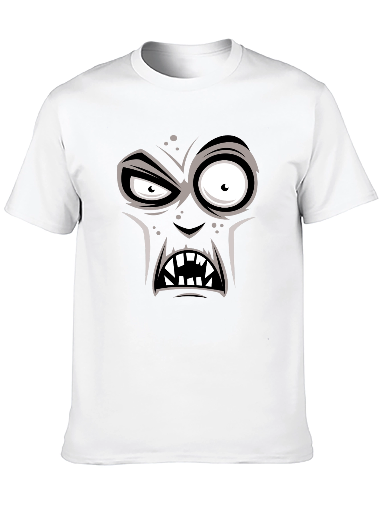 Black Monster Face Graphic T-Shirt view 10
