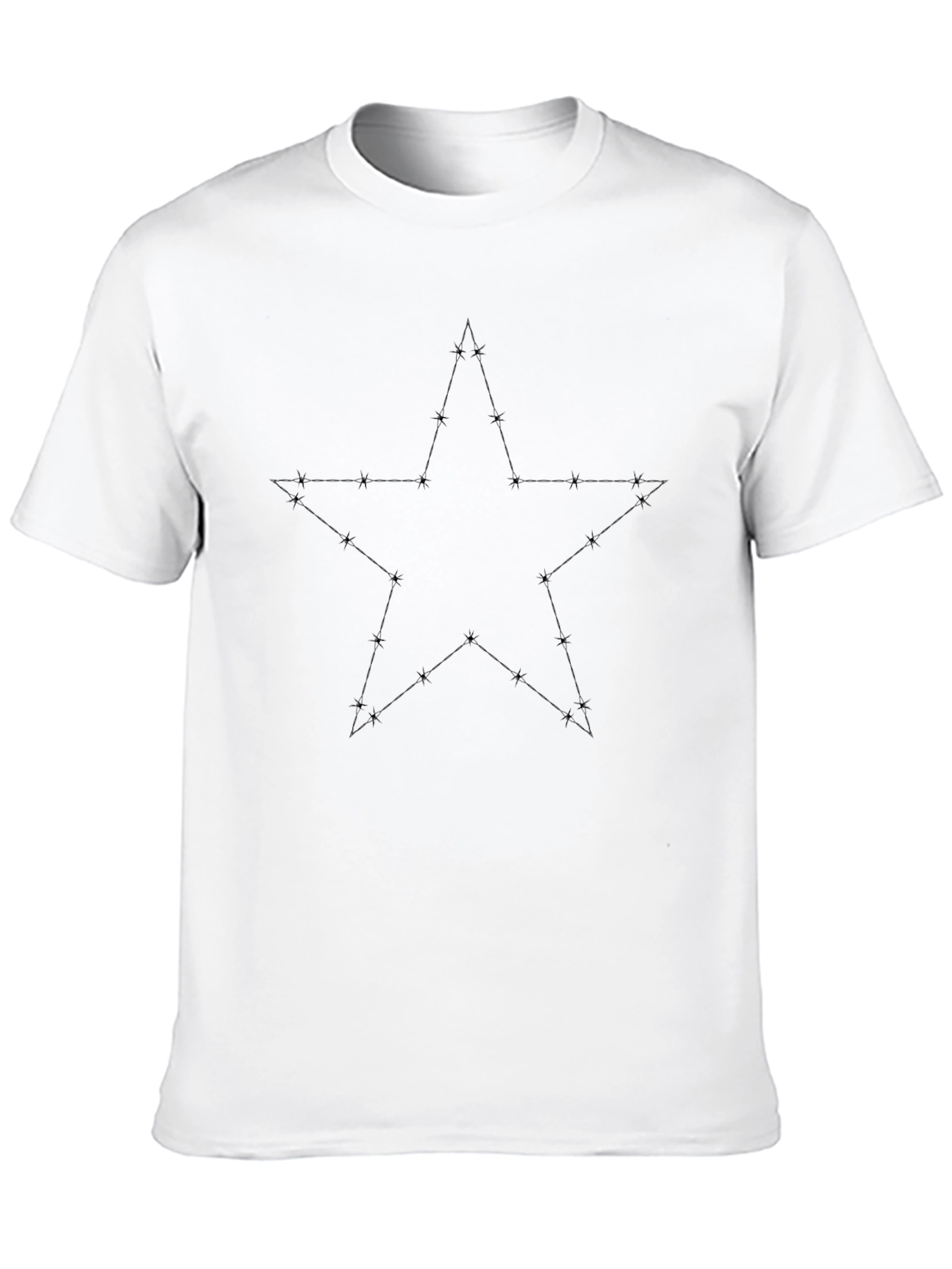 Black Men's Black Star Graphic Tee - Casual Style view 10