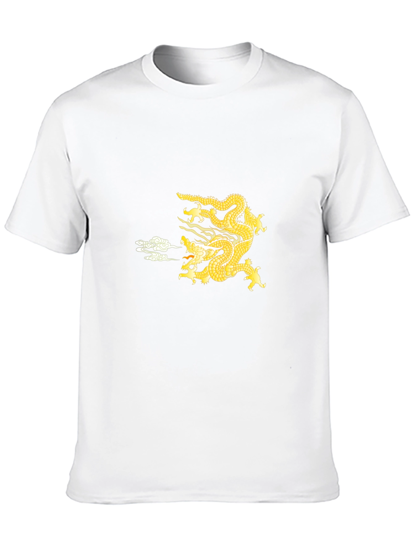 Black Golden Dragon Graphic Black Tee view 10