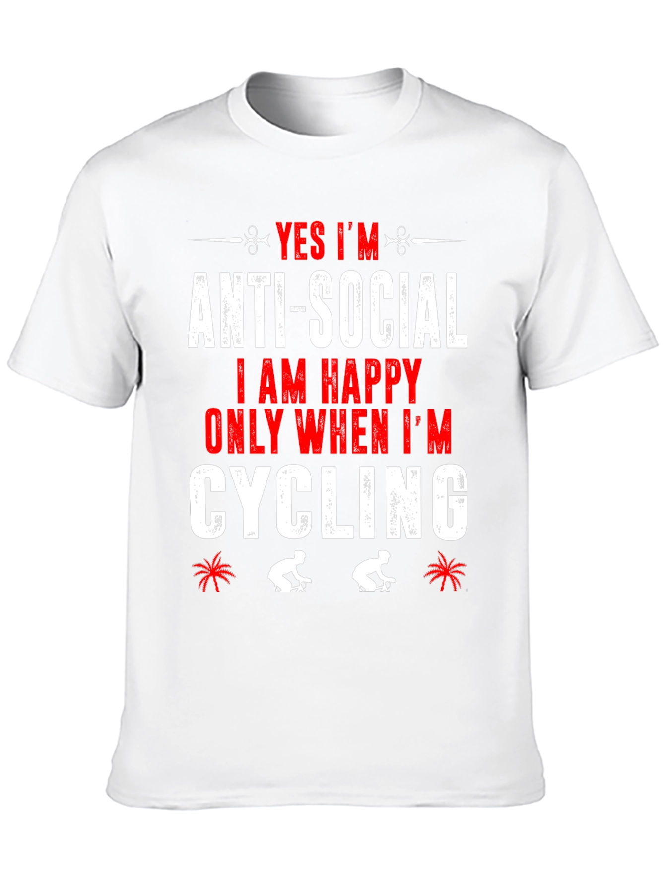 Black Anti-Social Cyclist Graphic T-Shirt view 10