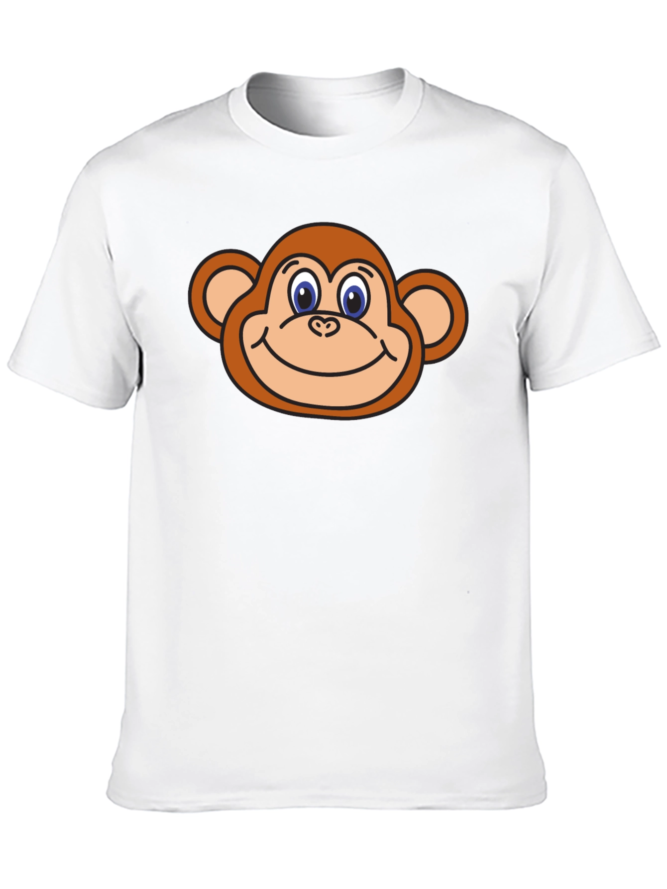 Black Monkey Face Graphic T-Shirt - Black Cotton Tee view 10