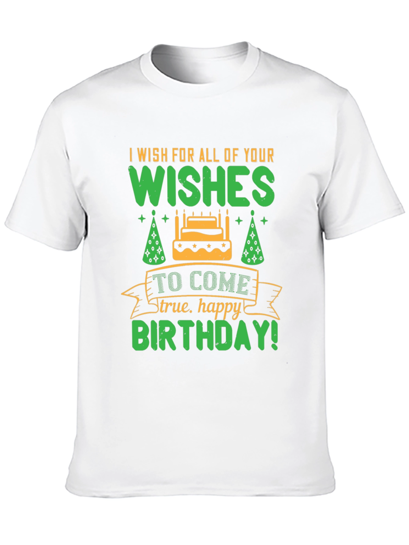 Black Birthday Wishes Graphic Tee - Black Cotton Shirt view 10