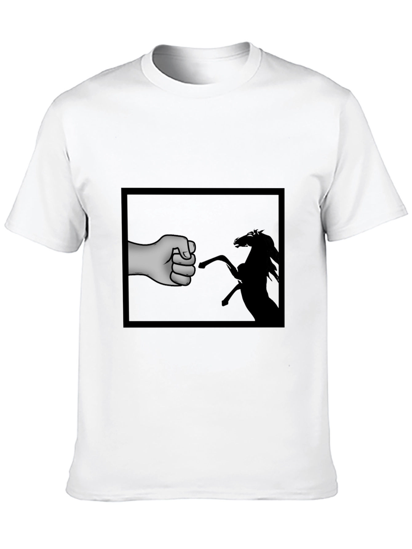 Black Fist Bump Horse Graphic T-Shirt - Black view 10