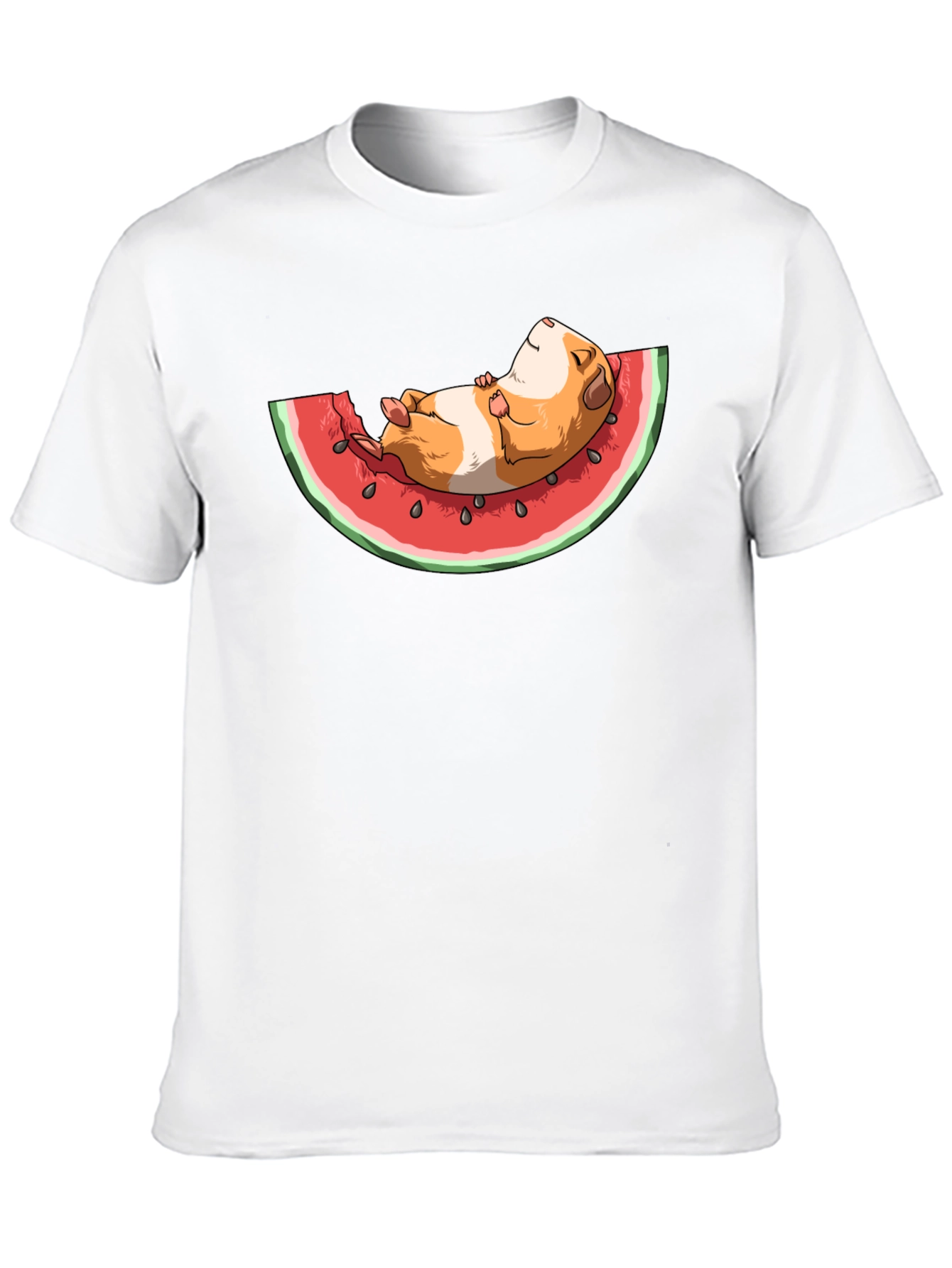 Black Guinea Pig Watermelon T-Shirt view 10