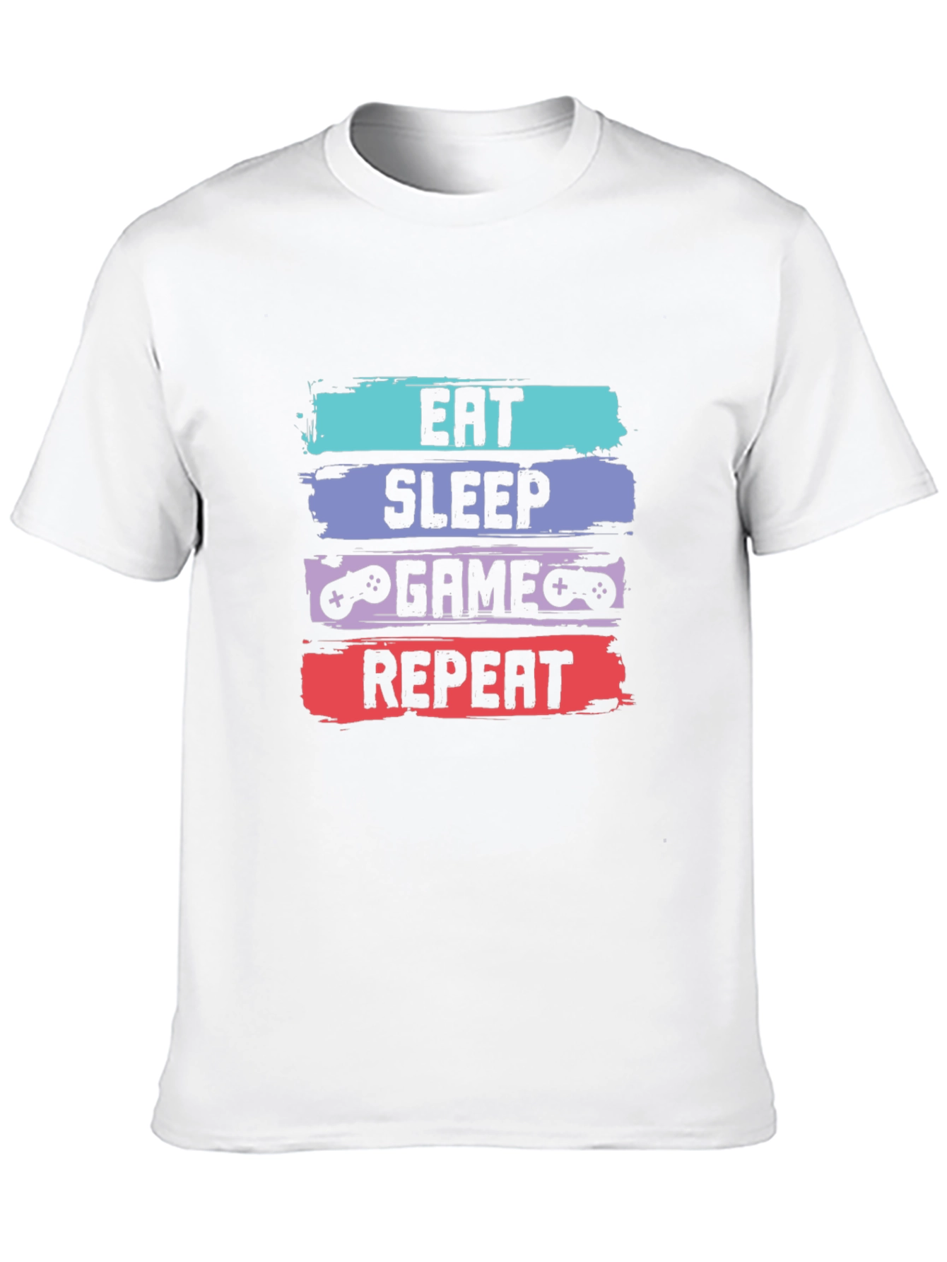 Black Eat Sleep Game Repeat T-Shirt - Gamer Tee view 10