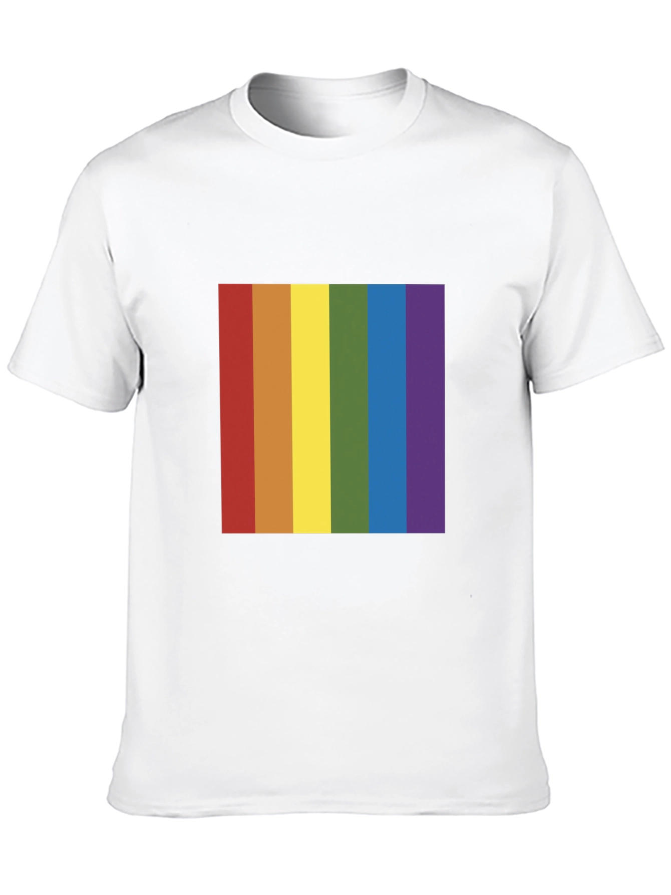 Black Rainbow Pride T-Shirt - Black Crew Neck Tee view 10