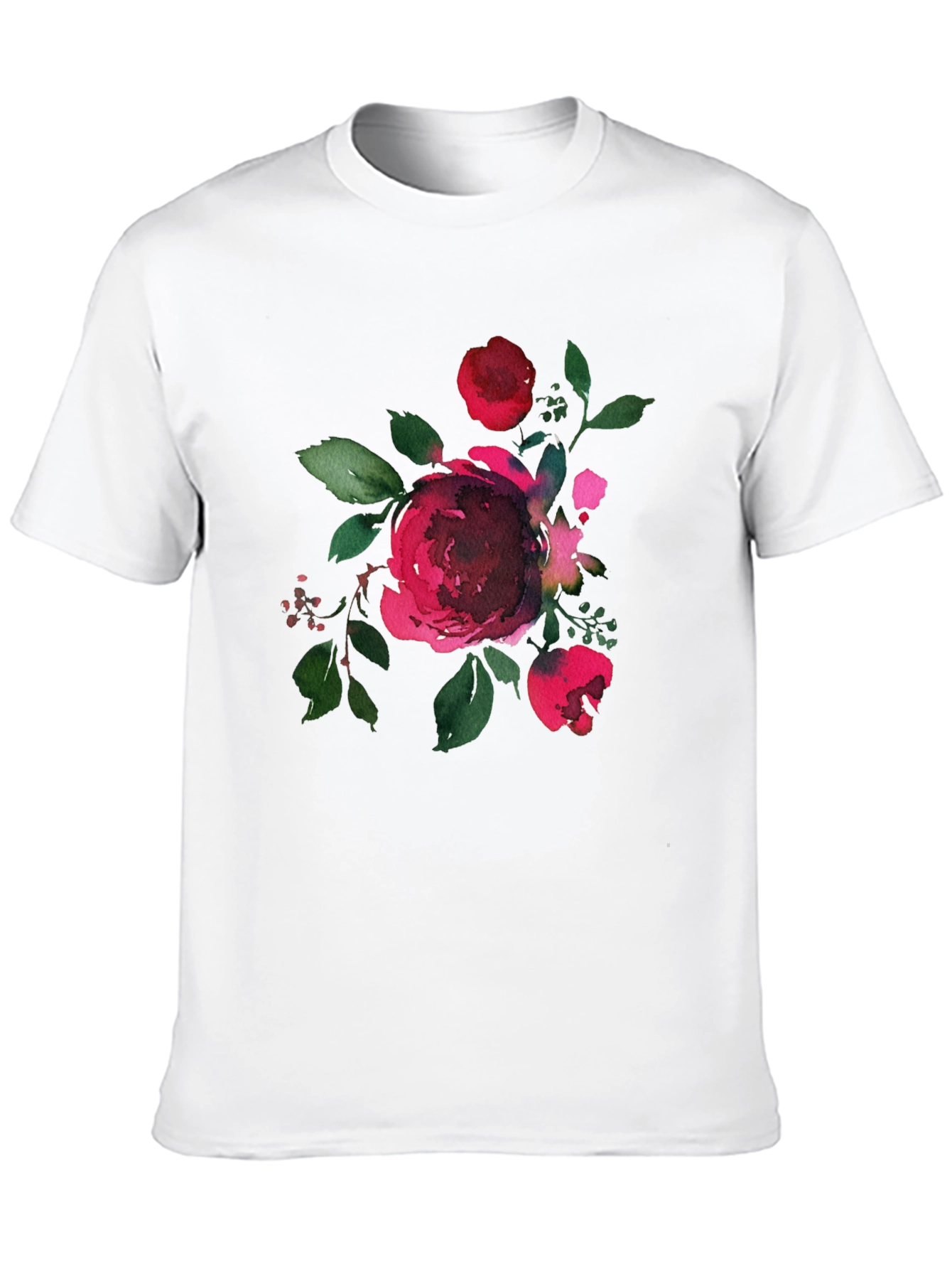 Black Floral Print Black T-Shirt view 10