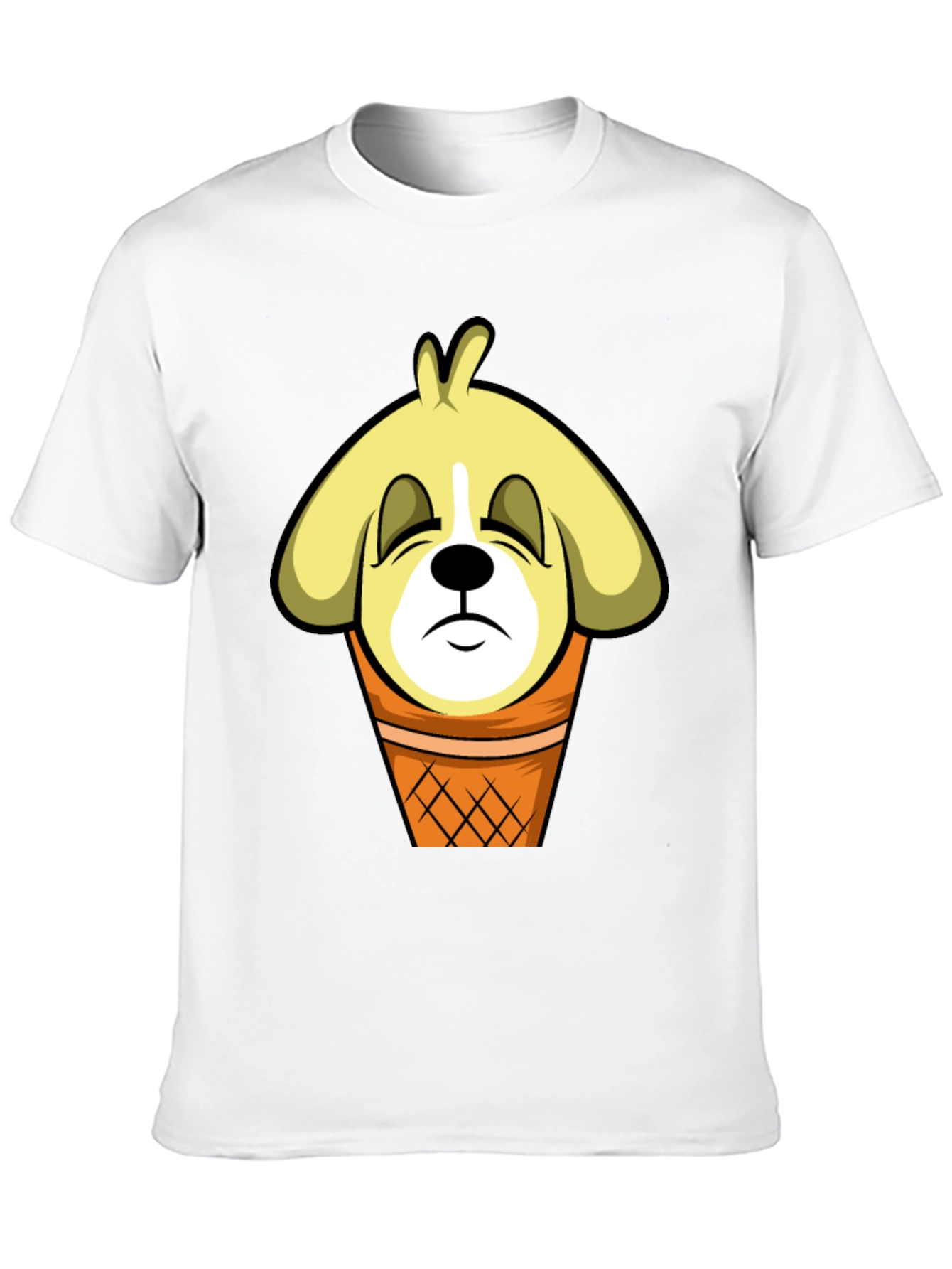Black Funny Dog Ice Cream Cone T-Shirt view 10