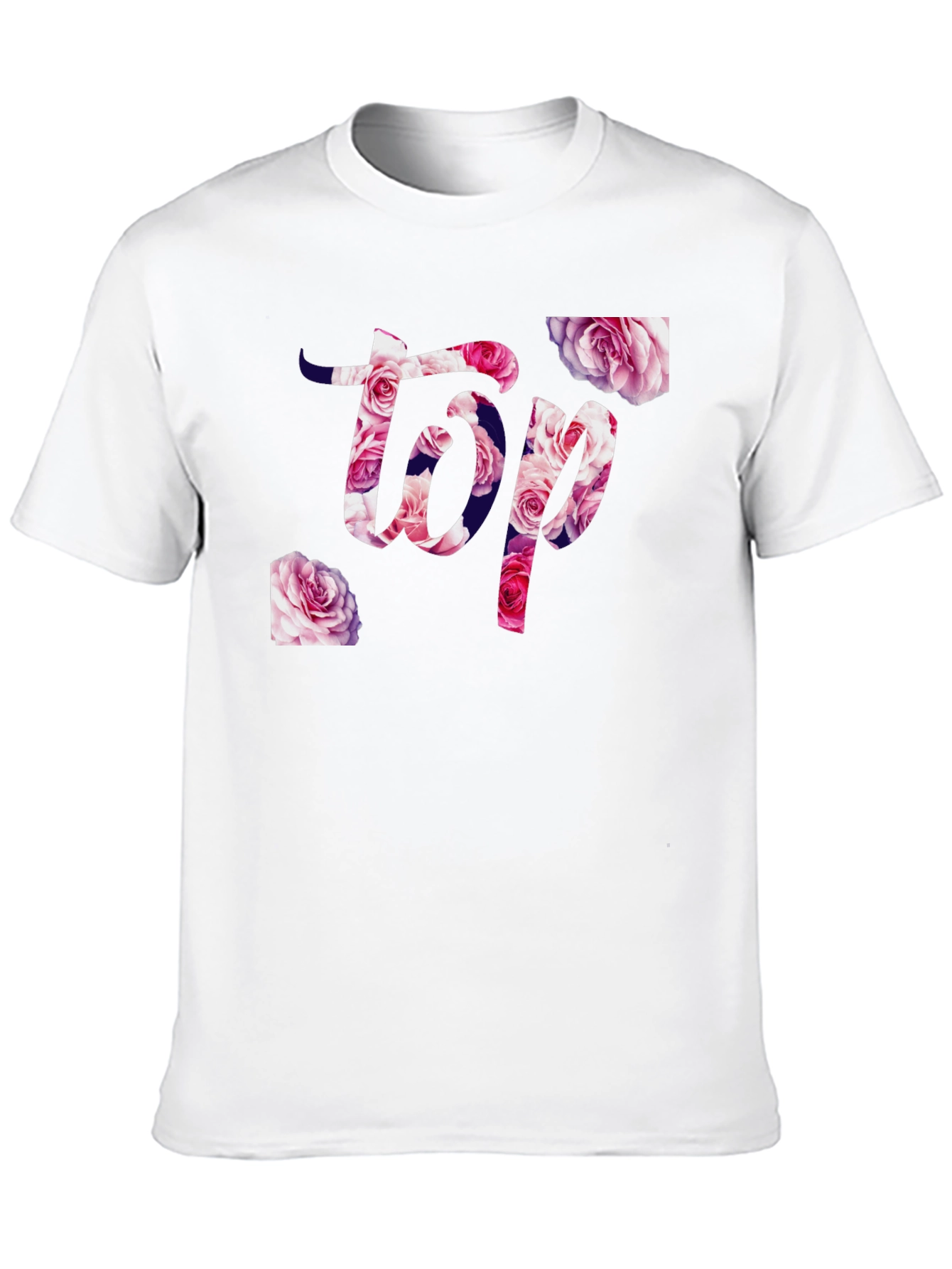 Black Floral Top T-Shirt - Stylish Graphic Tee view 10