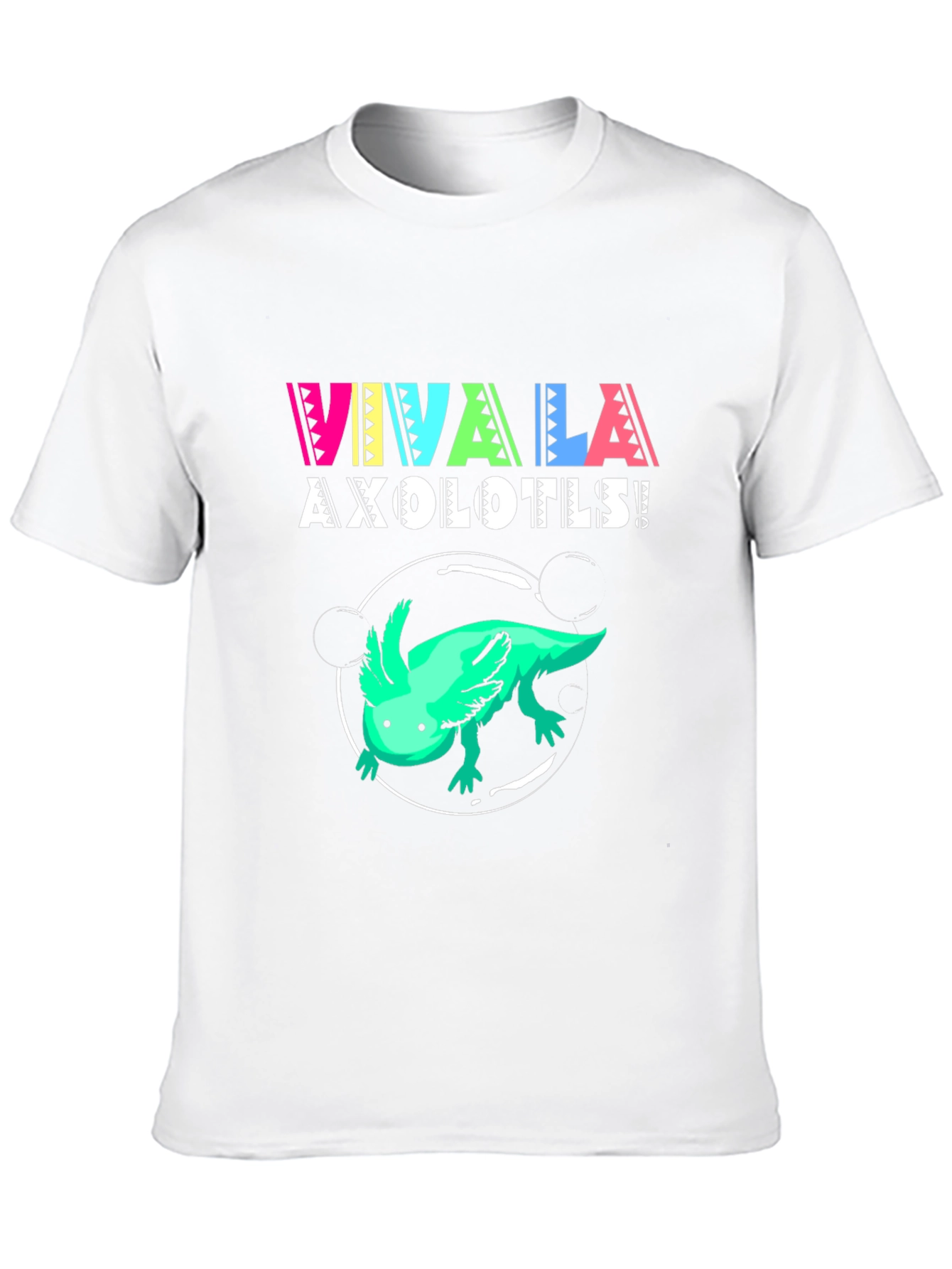 Black Viva La Axolotls! Black Graphic Print T-Shirt view 10