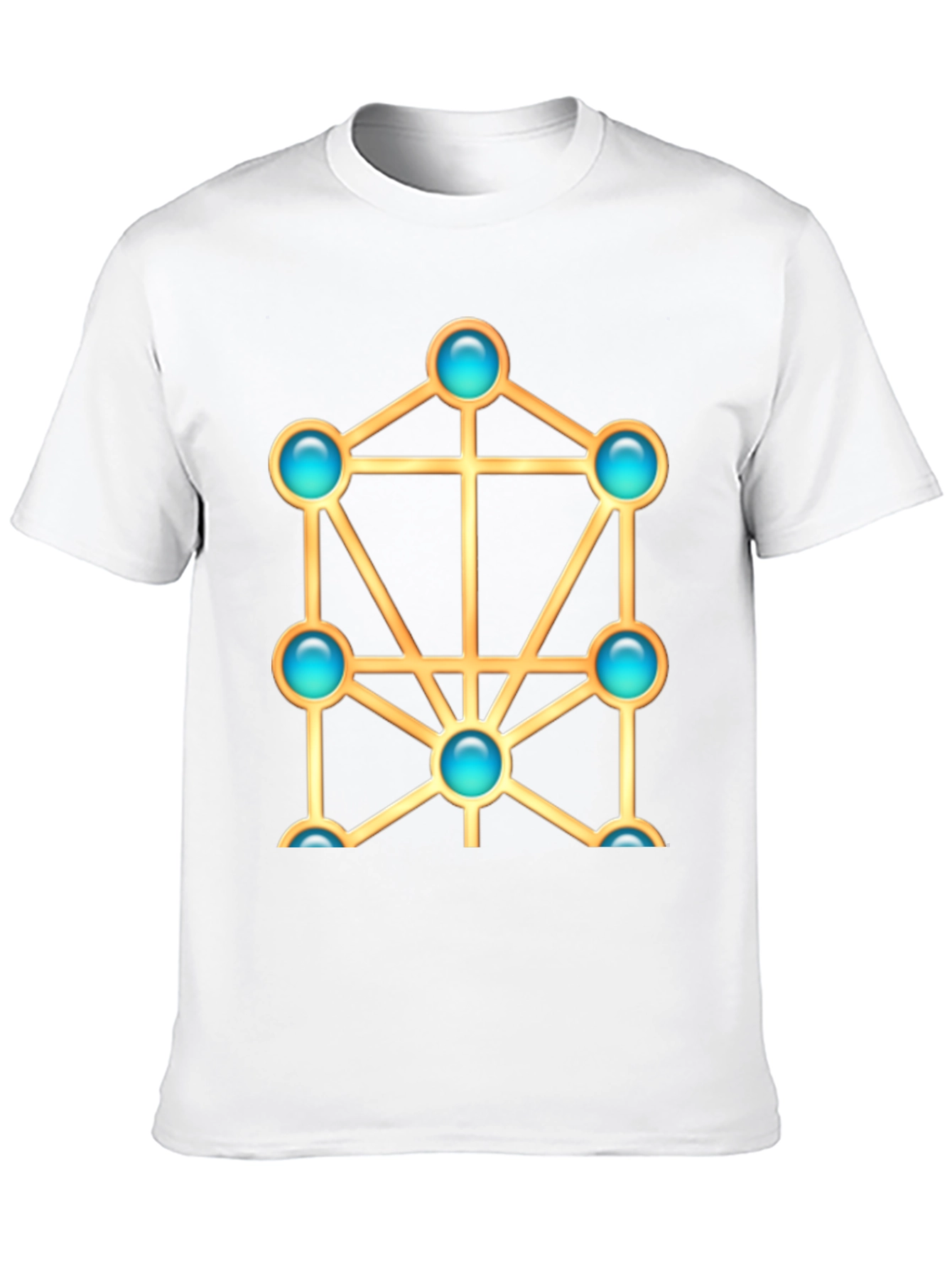 Black Geometric Design T-Shirt view 10