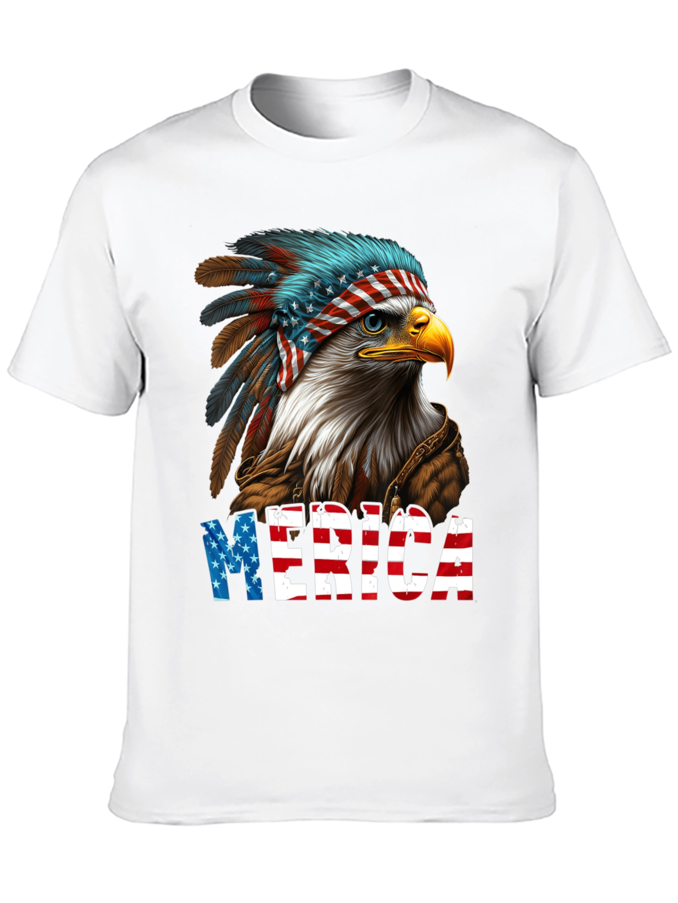 Patriotic Eagle 'Merica' Graphic T-Shirt - 10