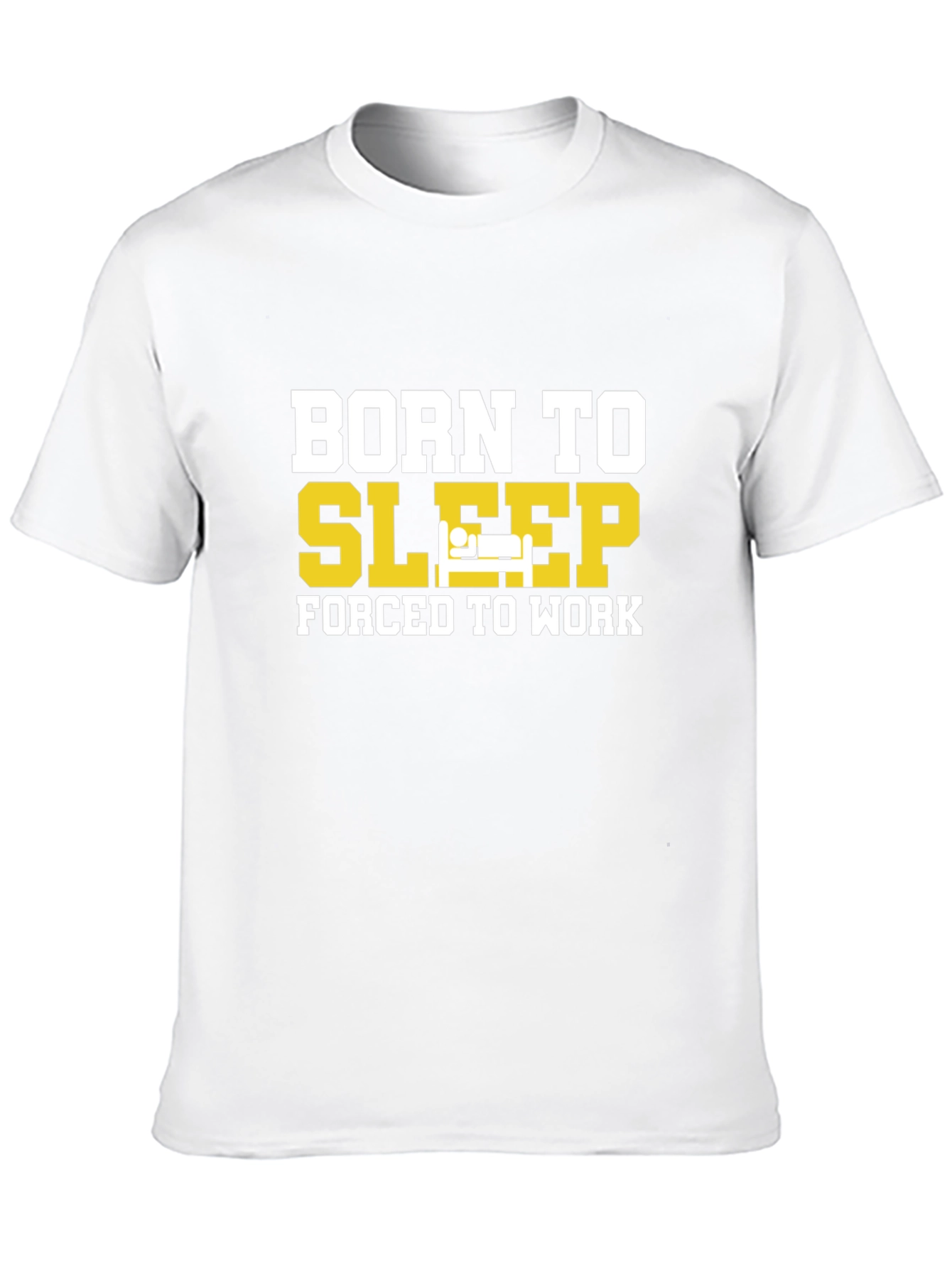 Black Born To Sleep T-Shirt - Humorous Graphic Tee view 10