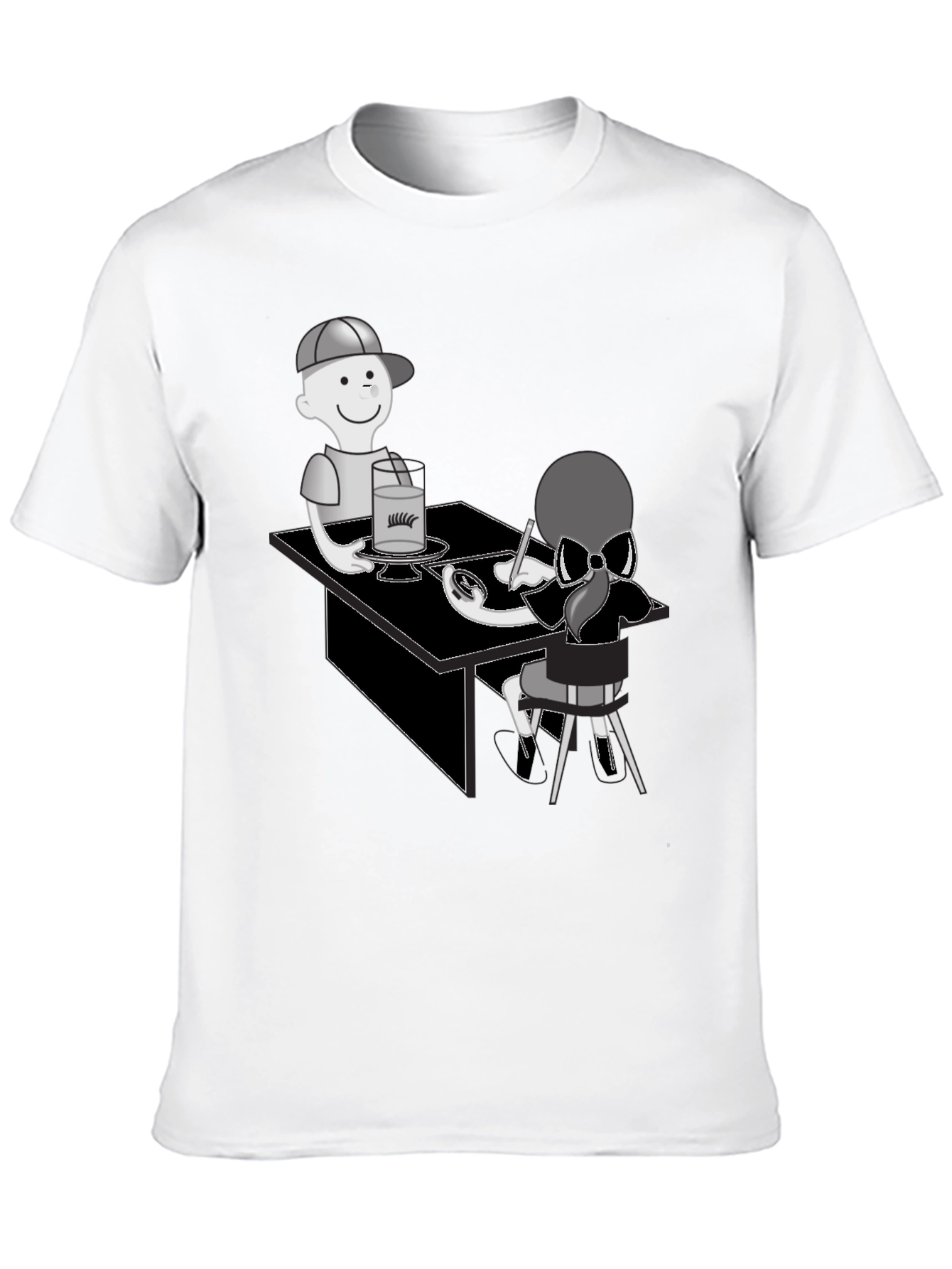 Black Cartoon Graphic T-Shirt - Artist Theme view 10