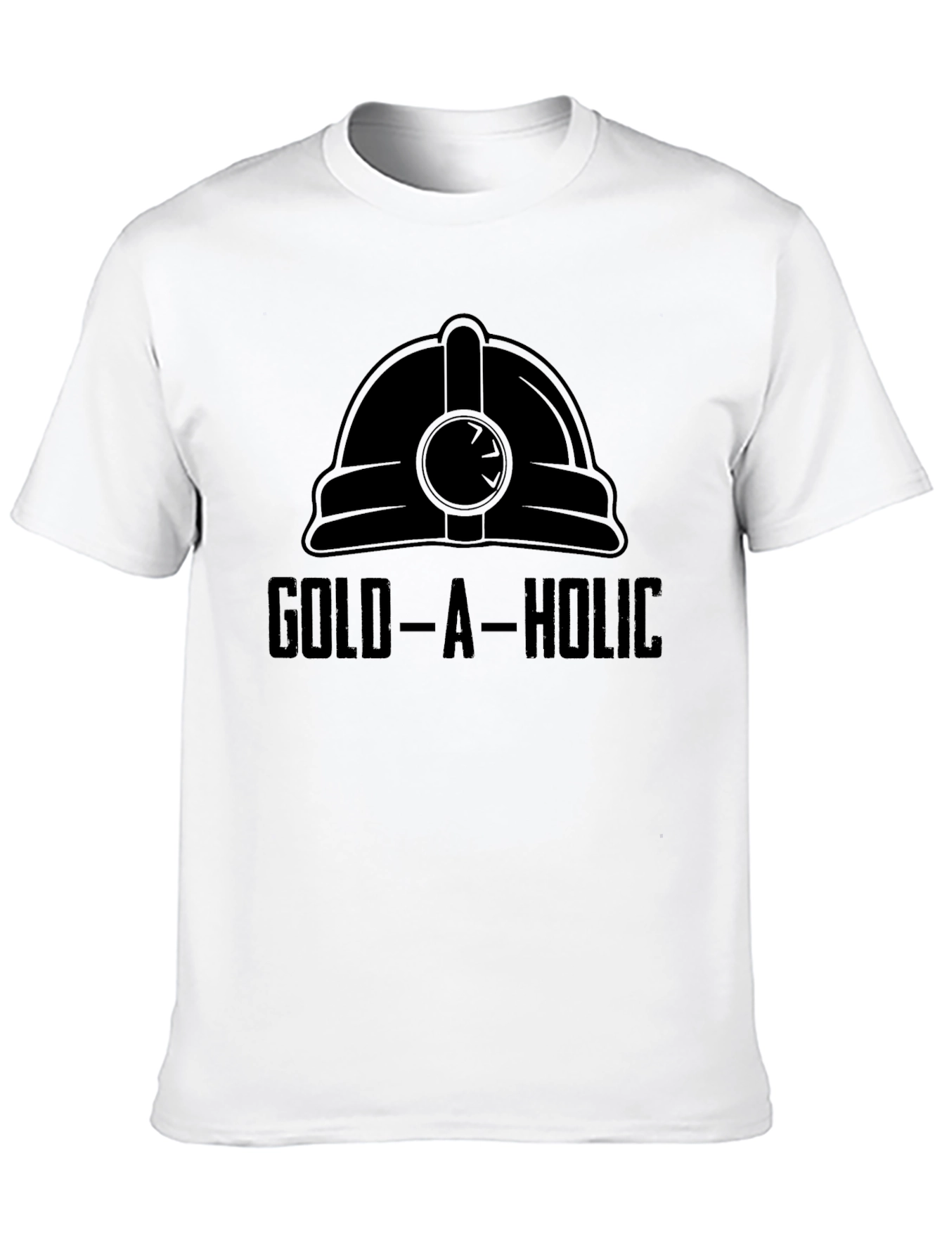 Black Gold-A-Holic Miner Helmet Graphic Tee - Black view 10