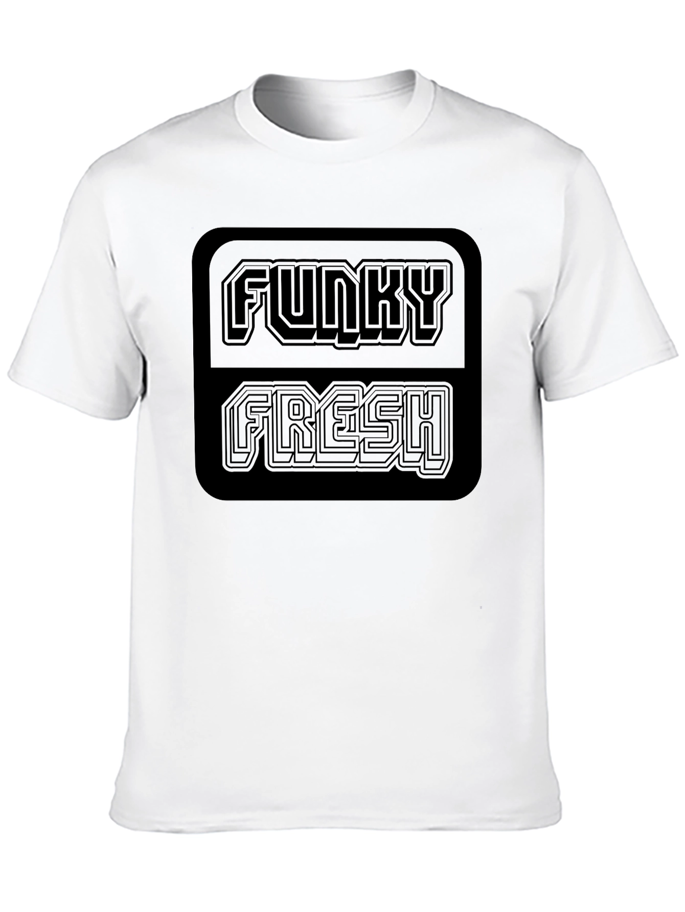 Black Funky Fresh Graphic Tee - Black Crew Neck T-Shirt view 10