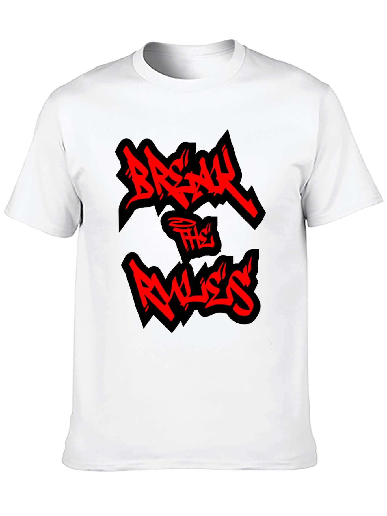 Black Break the Rules Graphic Tee - Black T-Shirt view 10