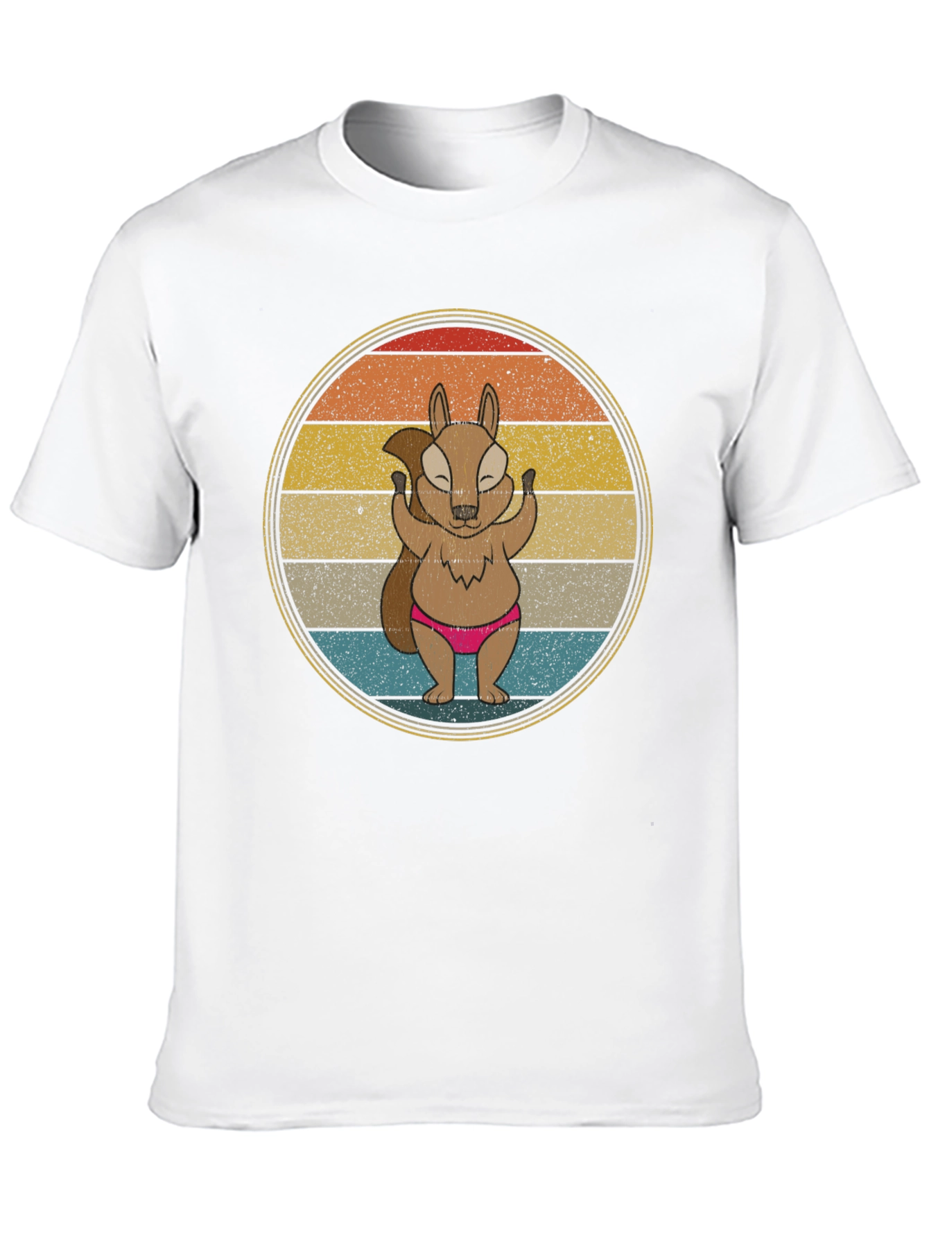 Black Funny Squirrel in Underwear T-Shirt view 10