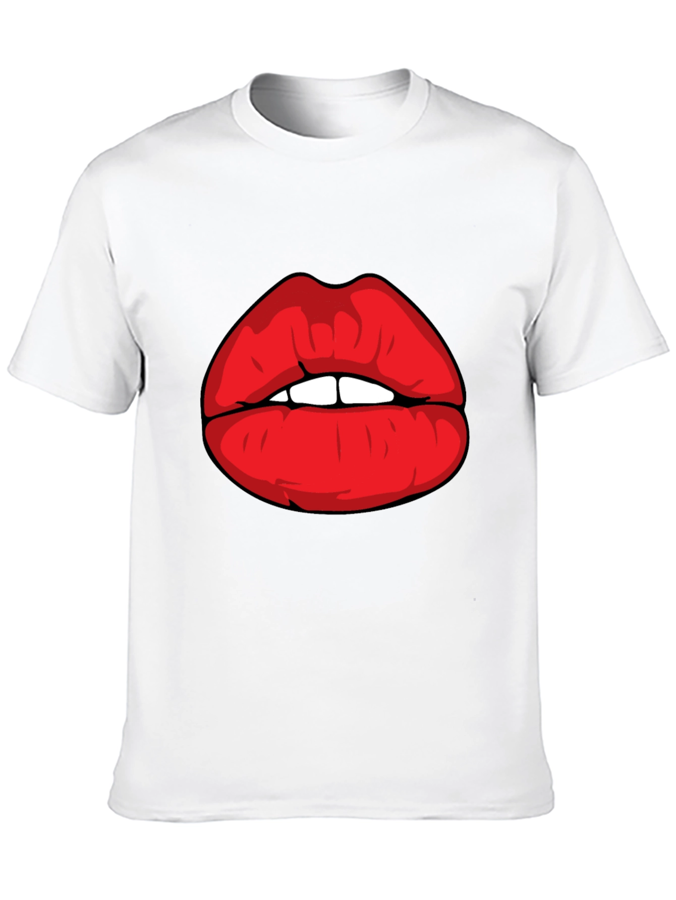 Black Bold Lips Graphic Tee - Statement Style! view 10