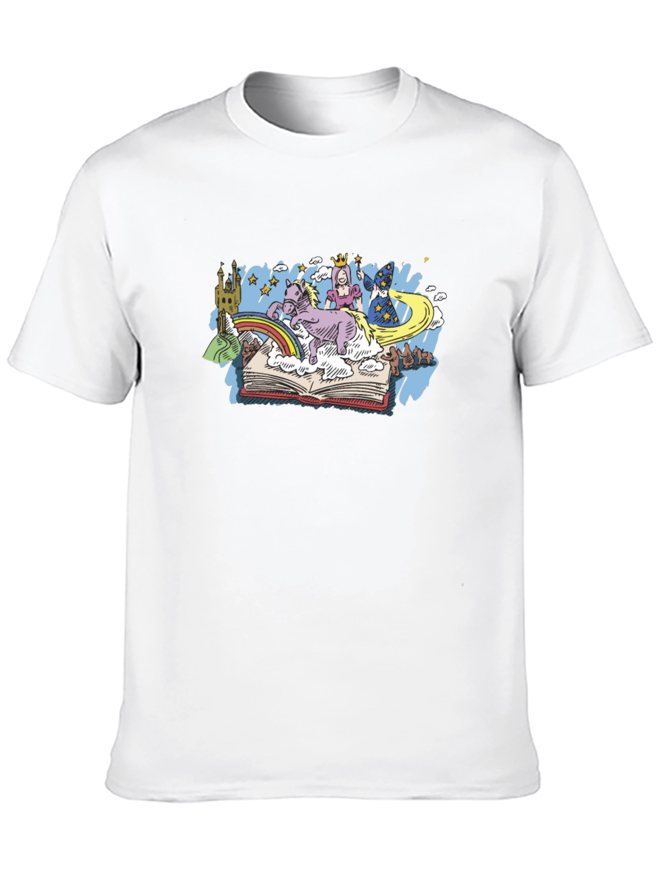 Black Storybook Dreams T-Shirt - Magical Fantasy Design view 10