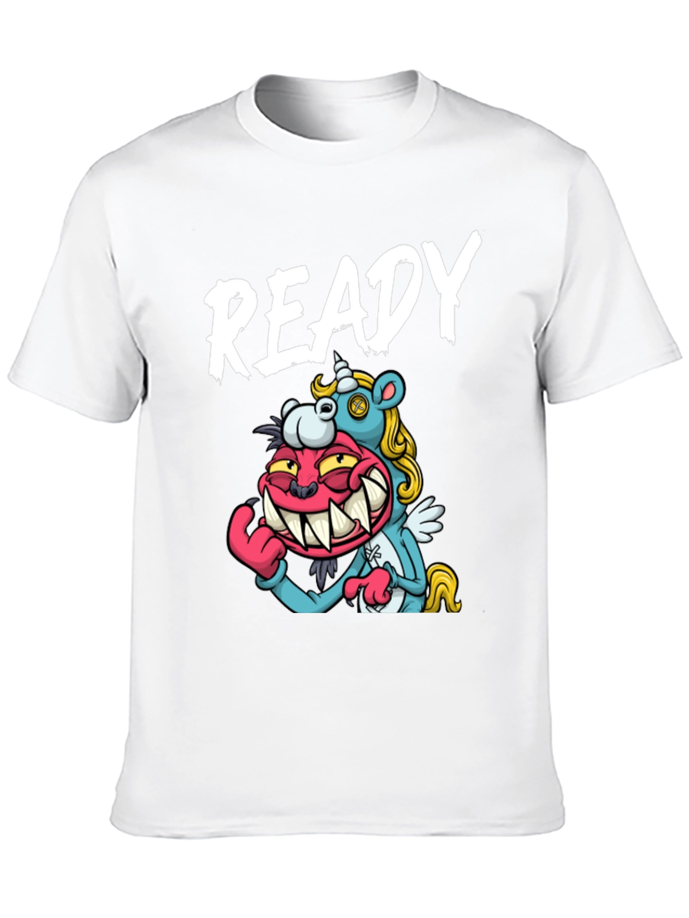 Black Ready Cartoon Graphic T-Shirt view 10