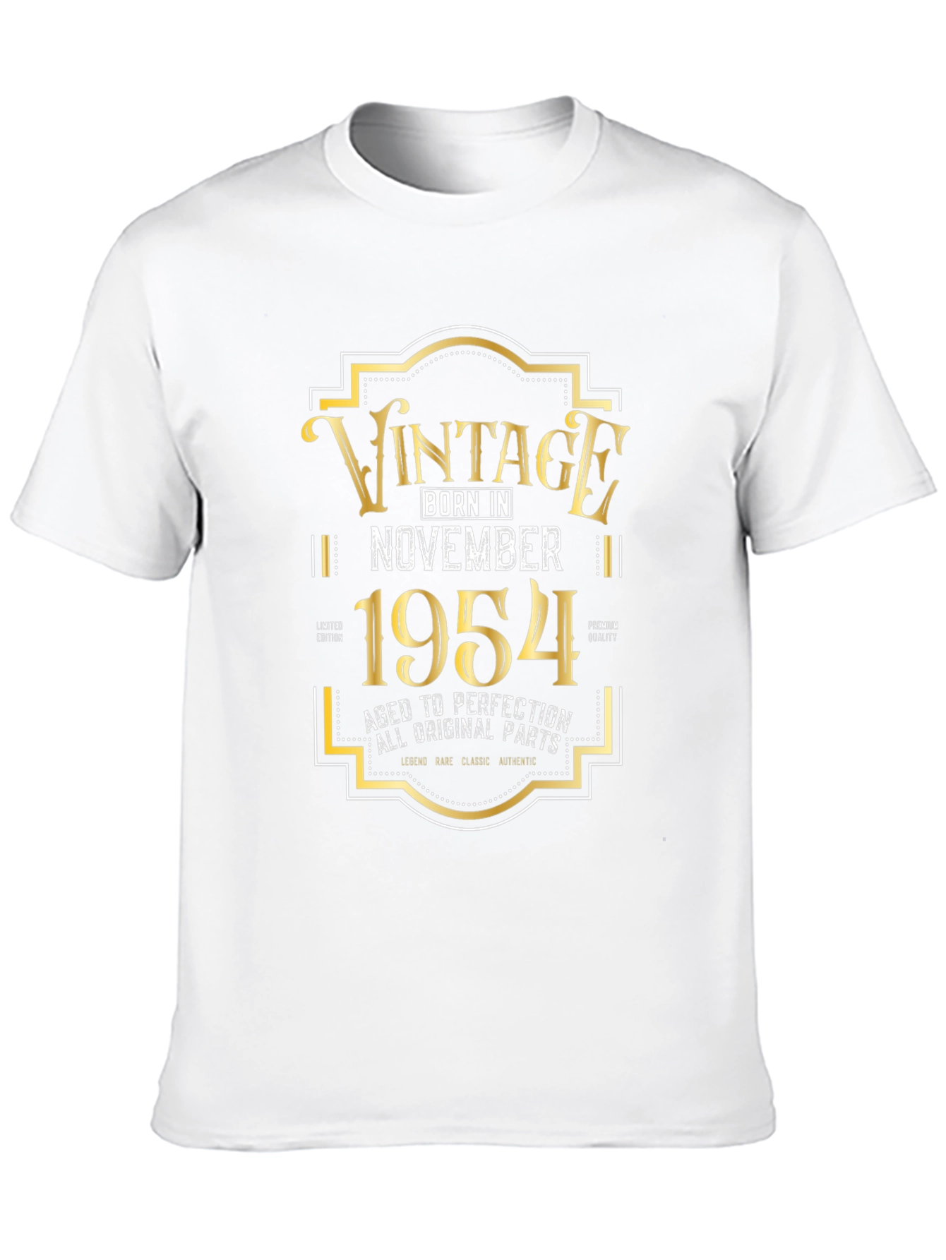 Black Vintage November 1954 Birthday T-Shirt view 10