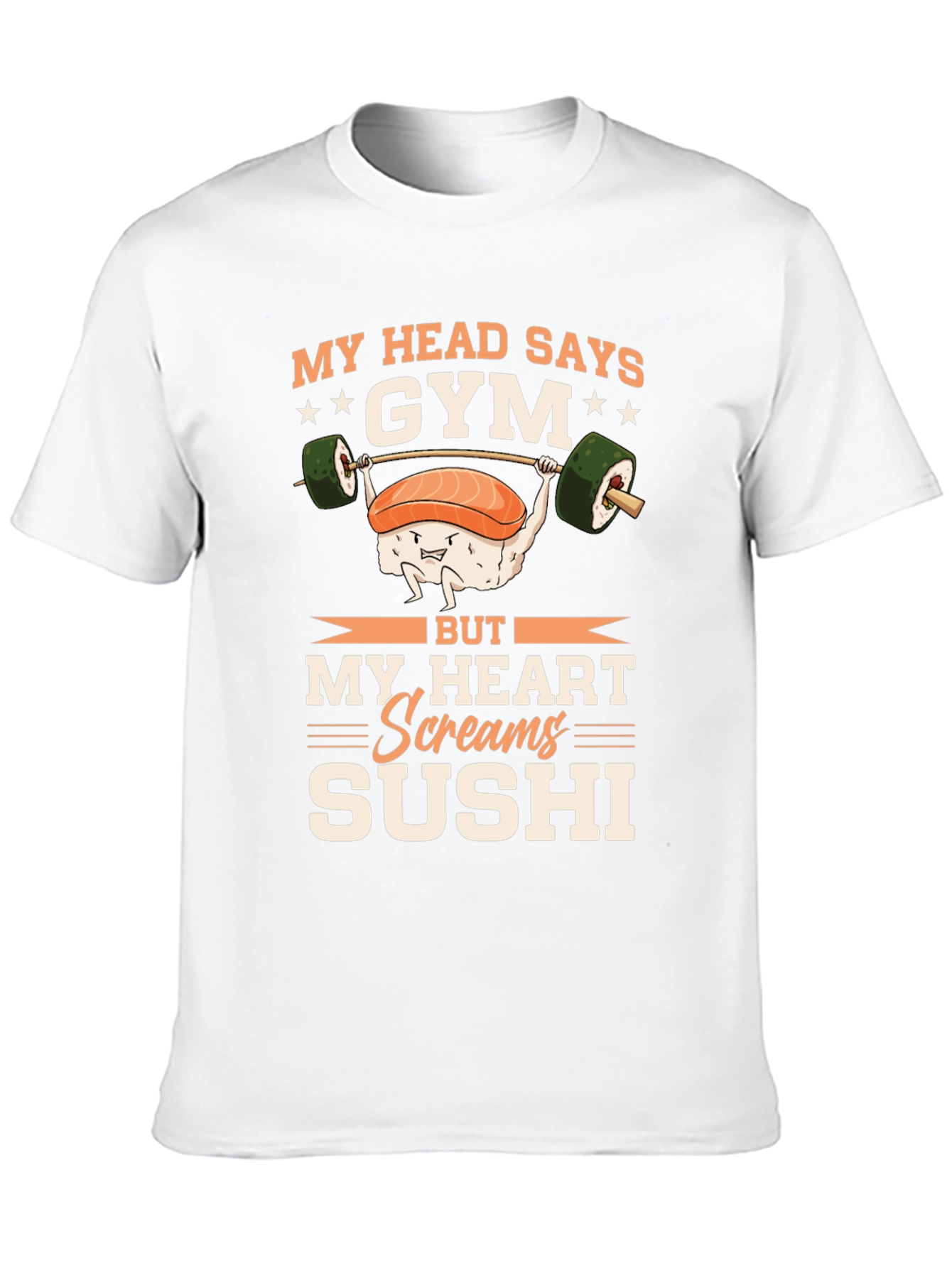 Black Gym & Sushi Graphic Tee - Workout Foodie Shirt view 10