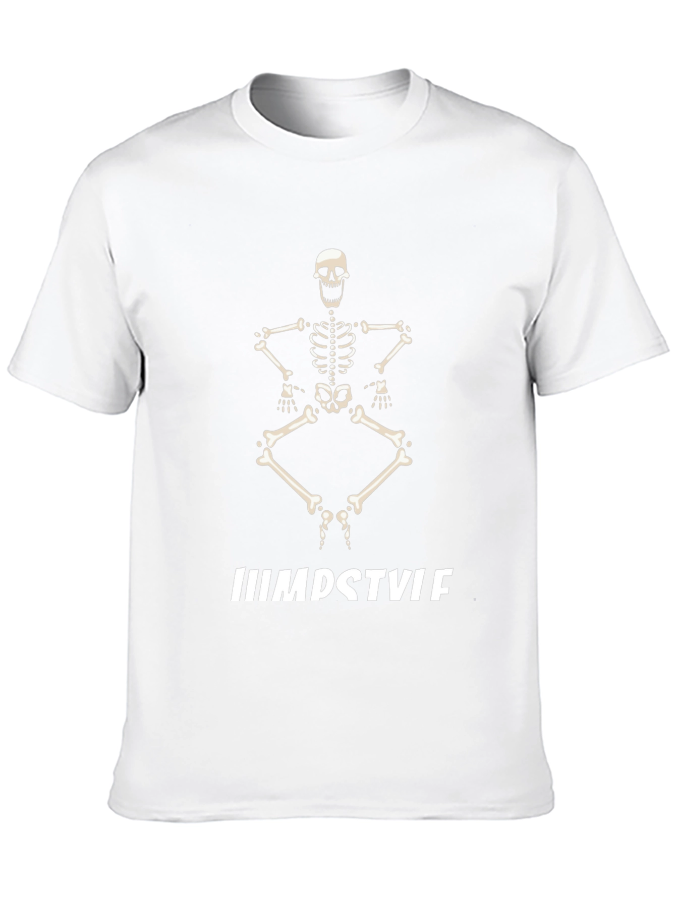 Black Skeleton Graphic Tee - Black Crew Neck T-Shirt view 10