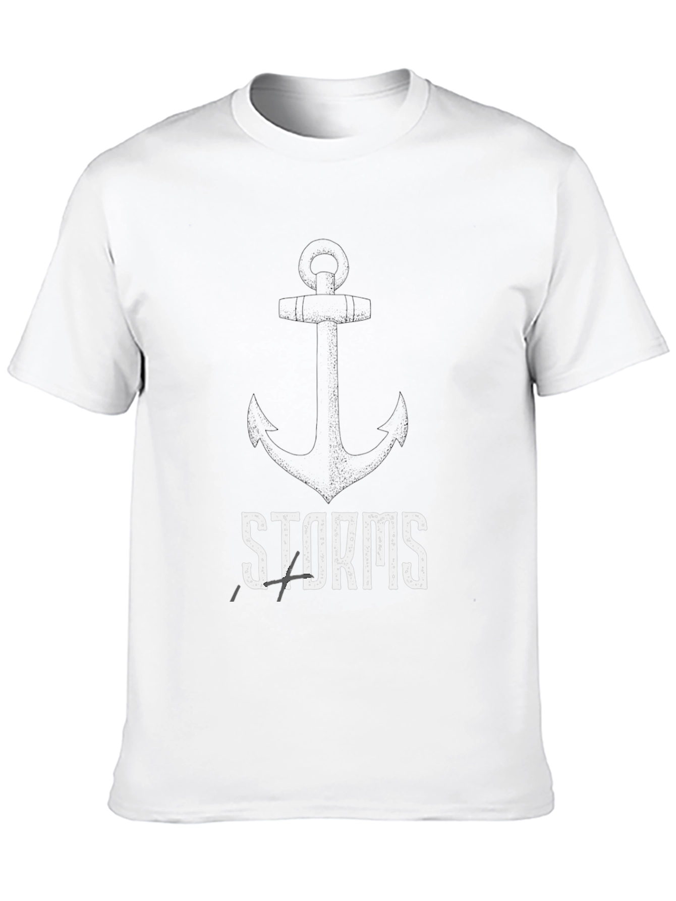 Black Storms Pass Anchor Graphic T-Shirt - Unisex view 10