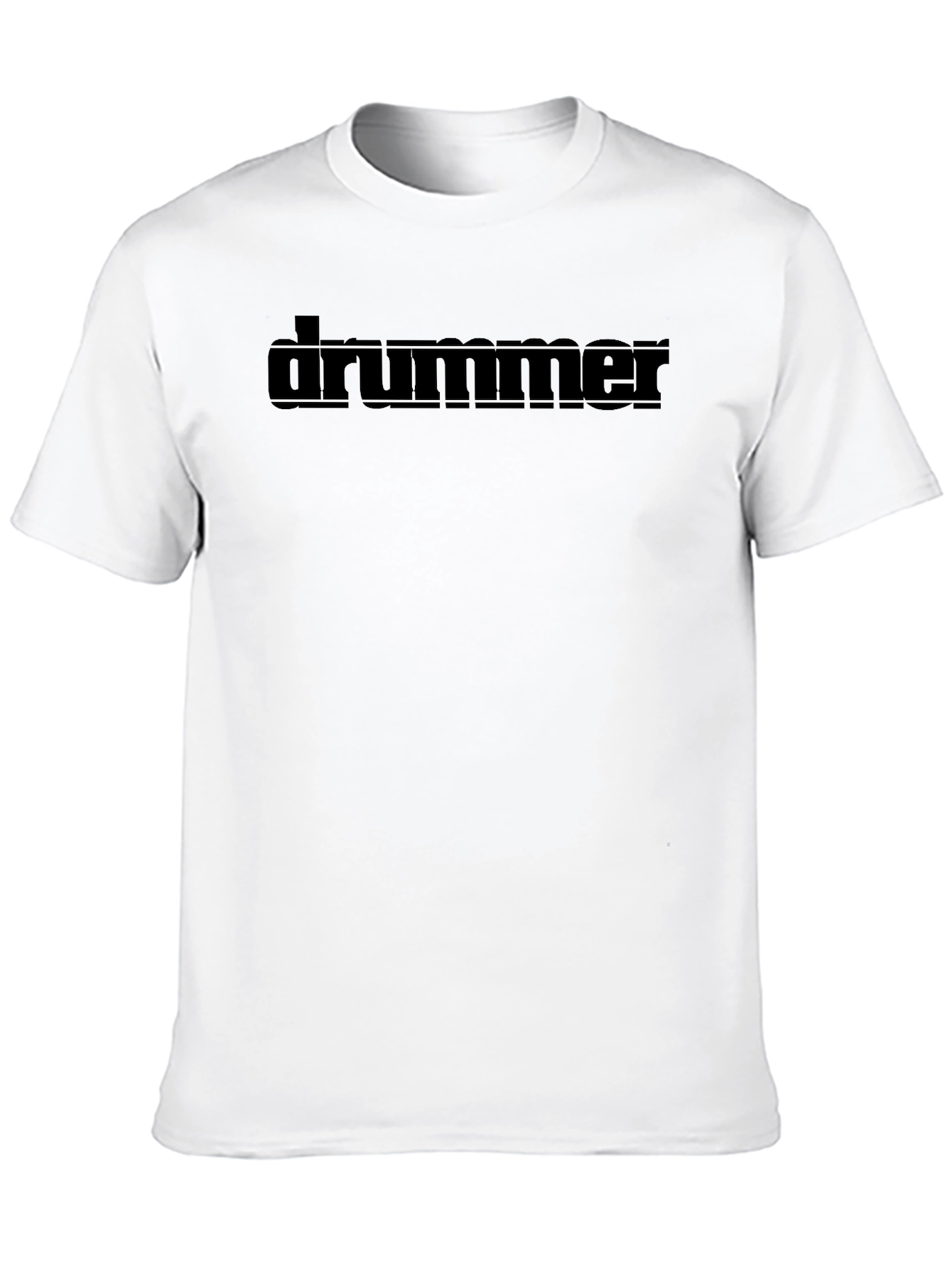 Black Drummer Graphic Tee - Black Crew Neck Shirt view 10