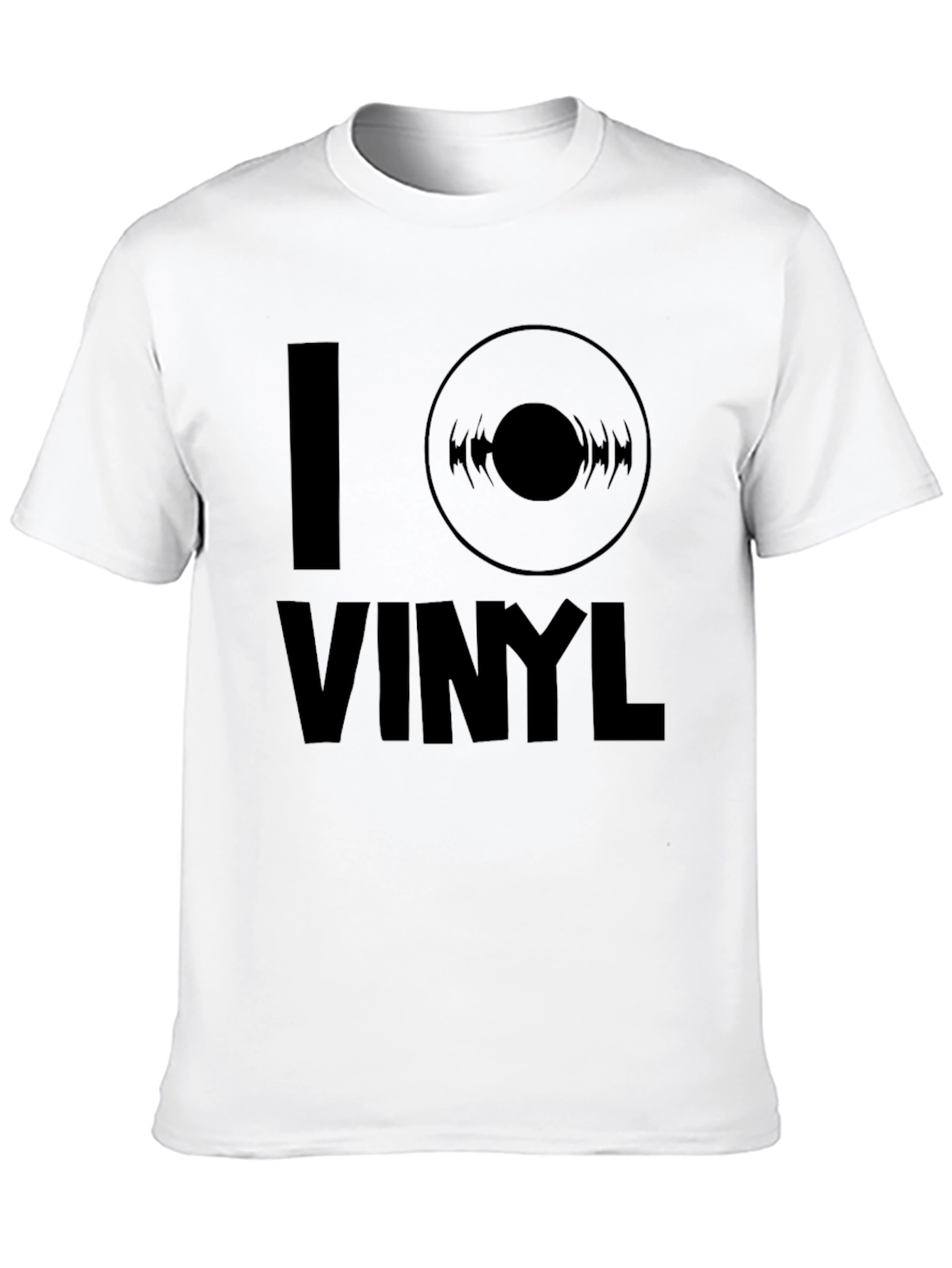 Black I Love Vinyl Black Graphic Tee view 10