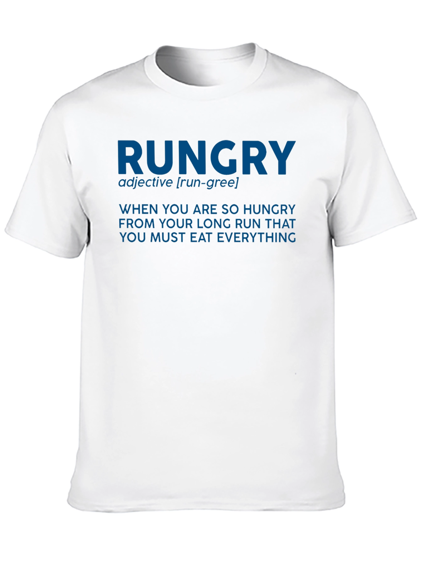 Black RUNGRY T-Shirt - Funny Running Joke view 10
