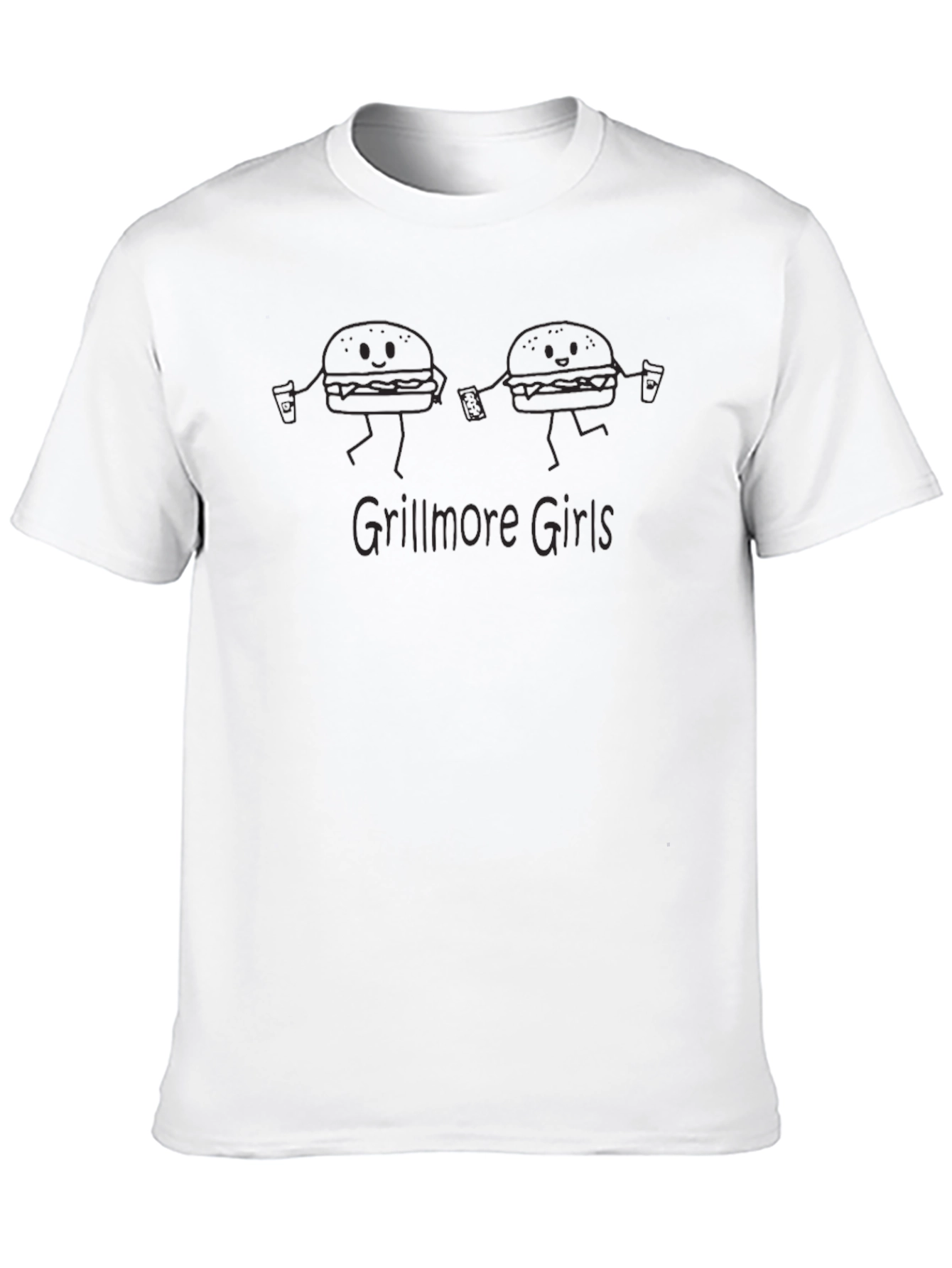 Black Grillmore Girls Funny Burger T-Shirt view 10