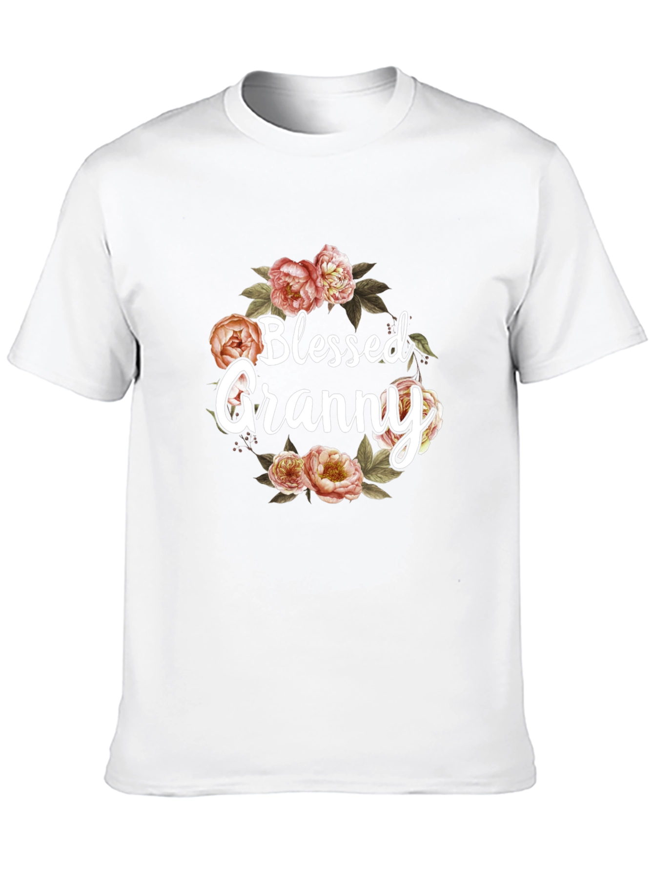 Black Blessed Granny Floral Graphic T-Shirt view 10