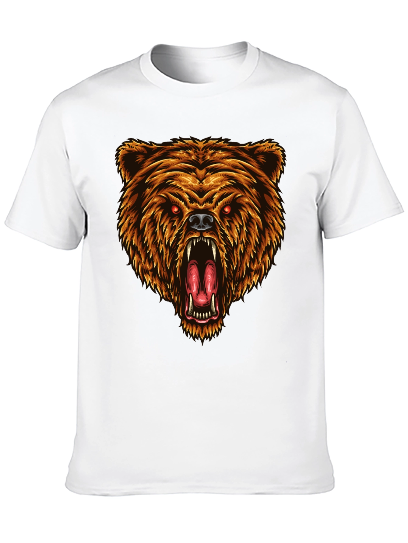 Black Grizzly Bear Graphic T-Shirt - Fierce Animal Tee view 10