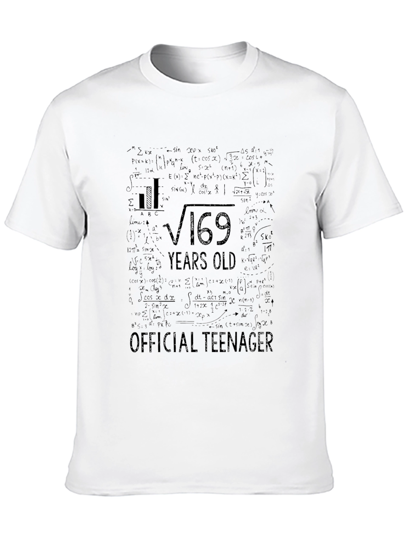 Black Funny Math 13th Birthday Teenager T-Shirt view 10