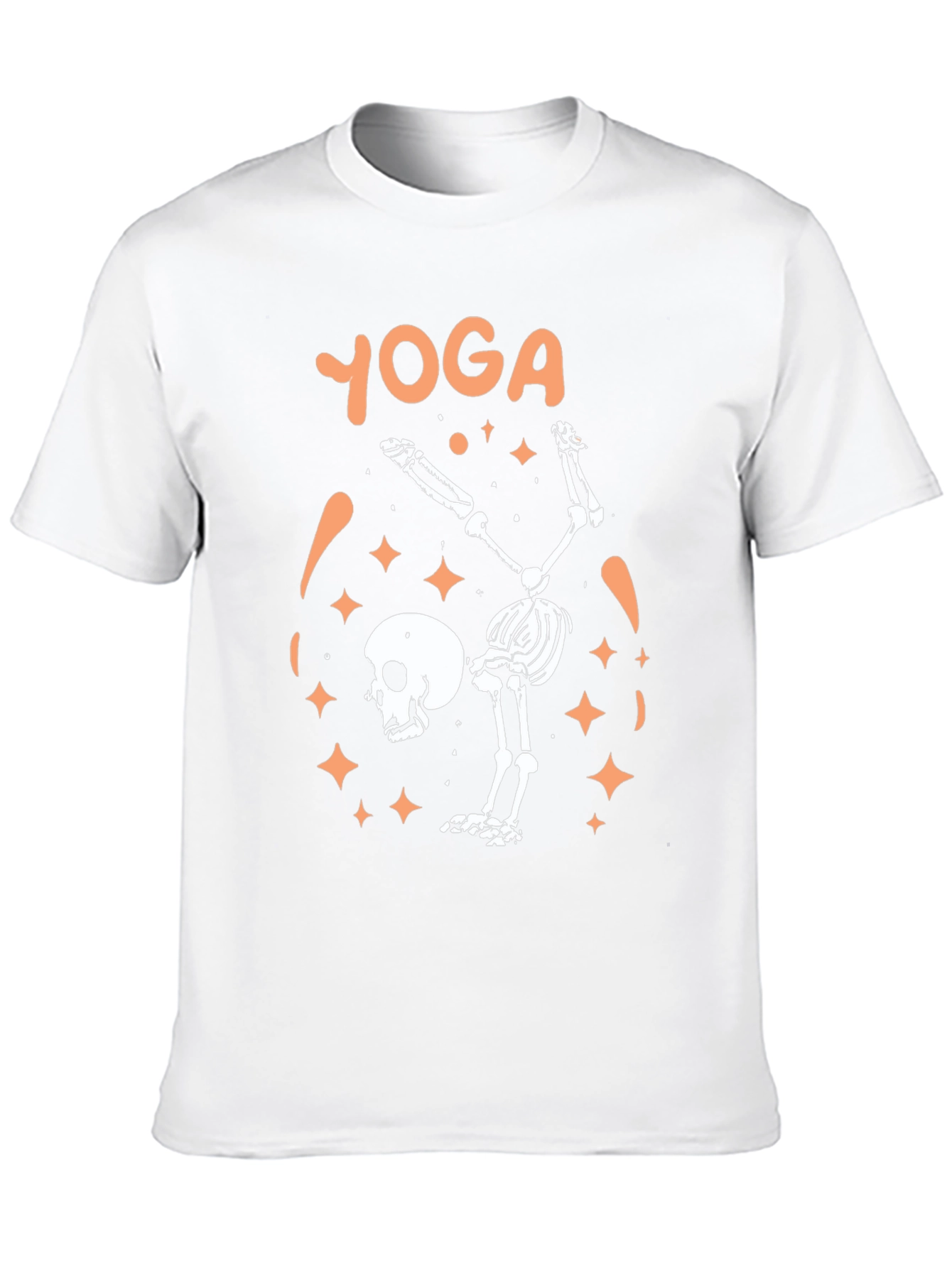 Black Skeleton Yoga T-Shirt, Spooky Funny Tee view 10