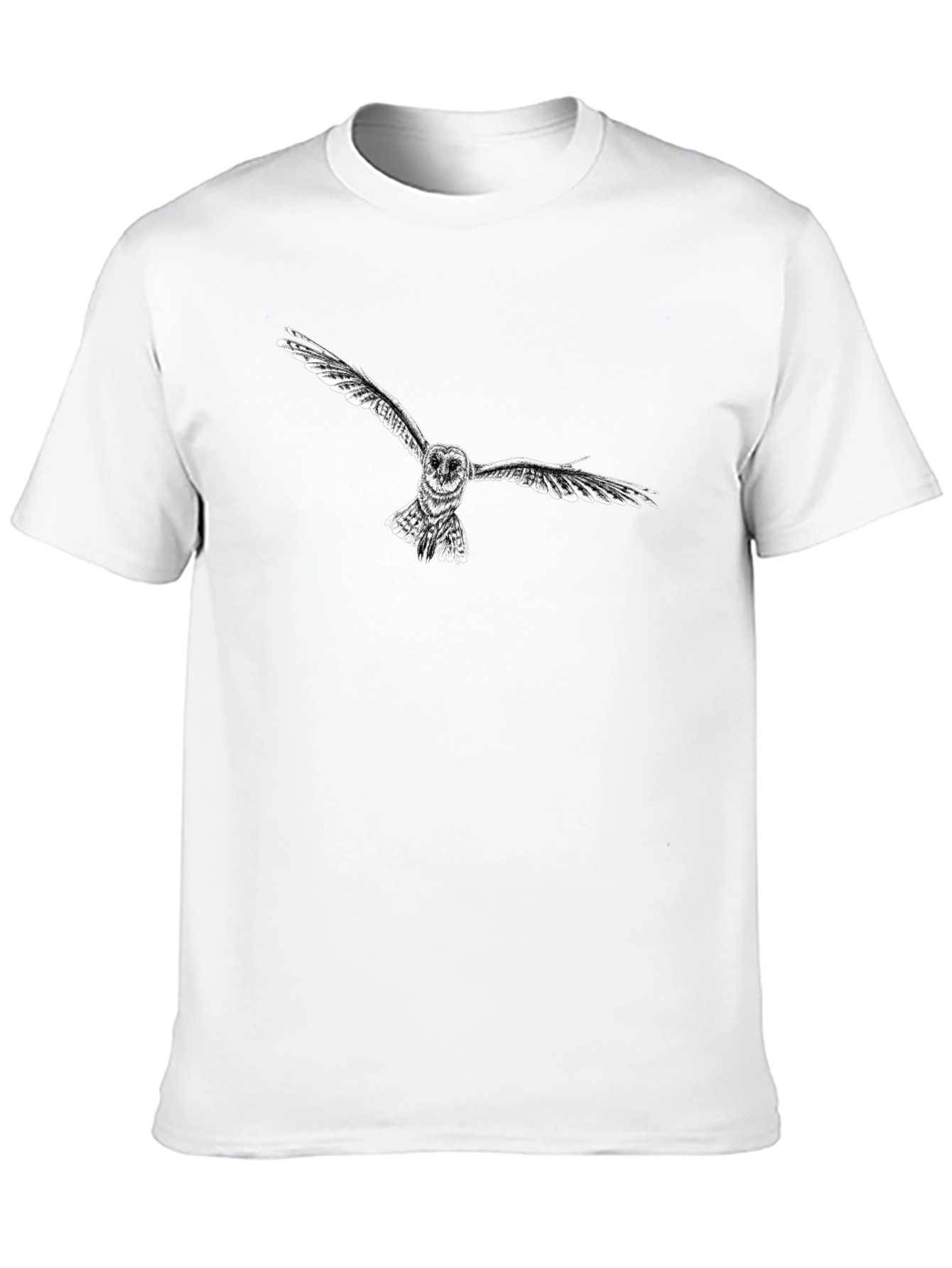 Black Owl Graphic Print Black T-Shirt view 10