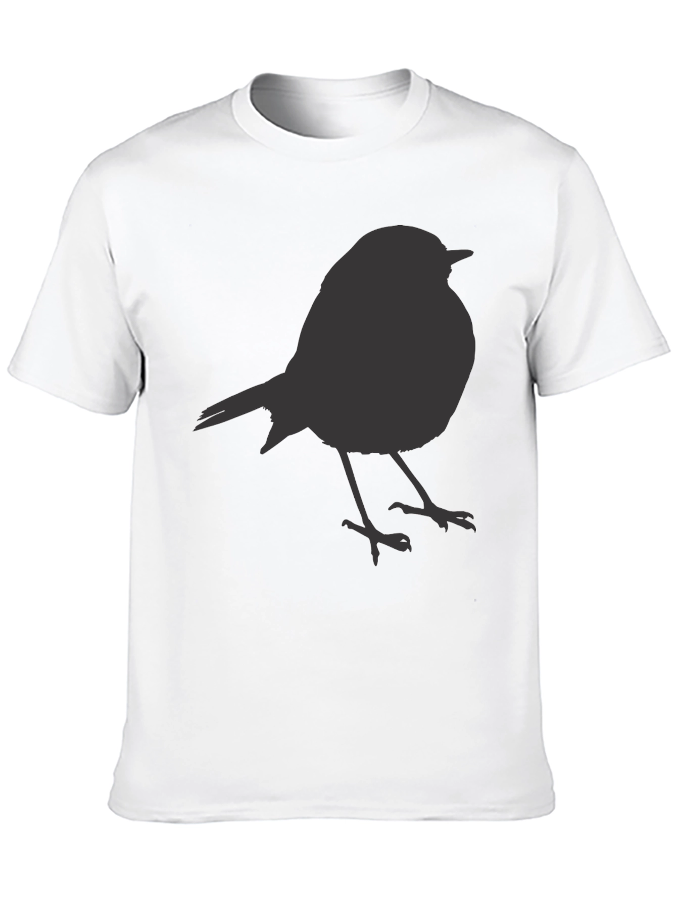 Black Bird Silhouette Black T-Shirt - Stylish Casual Tee view 10