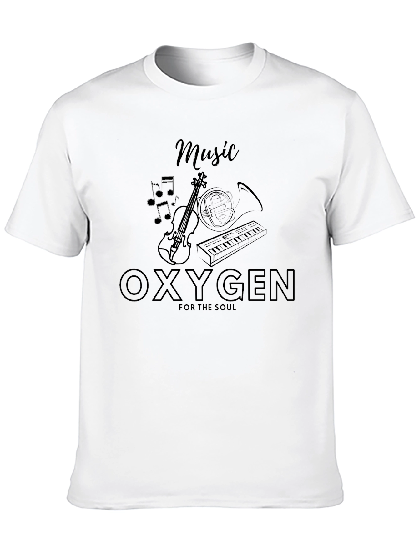 Black Music is Oxygen T-Shirt - Black Graphic Tee view 10